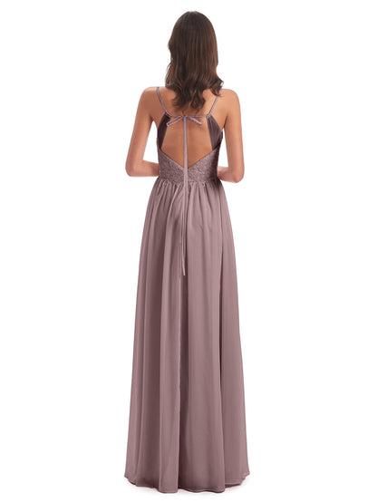 Addison Spaghetti Straps Lace Bridesmaid Dresses