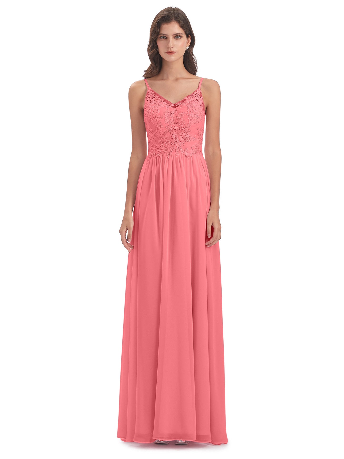 Addison Spaghetti Straps Lace Bridesmaid Dresses