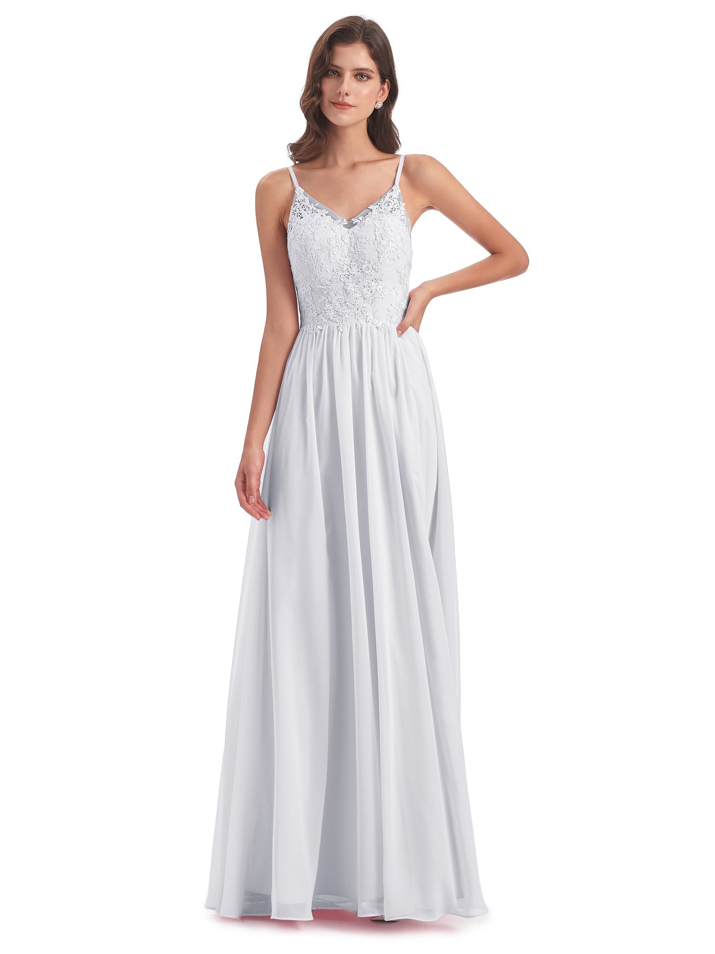 Addison Spaghetti Straps Lace Bridesmaid Dresses