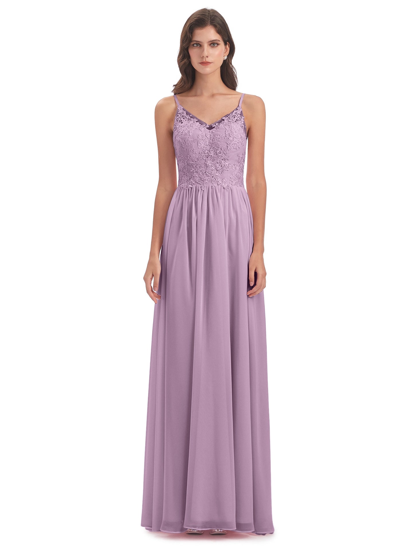 Addison Spaghetti Straps Lace Bridesmaid Dresses