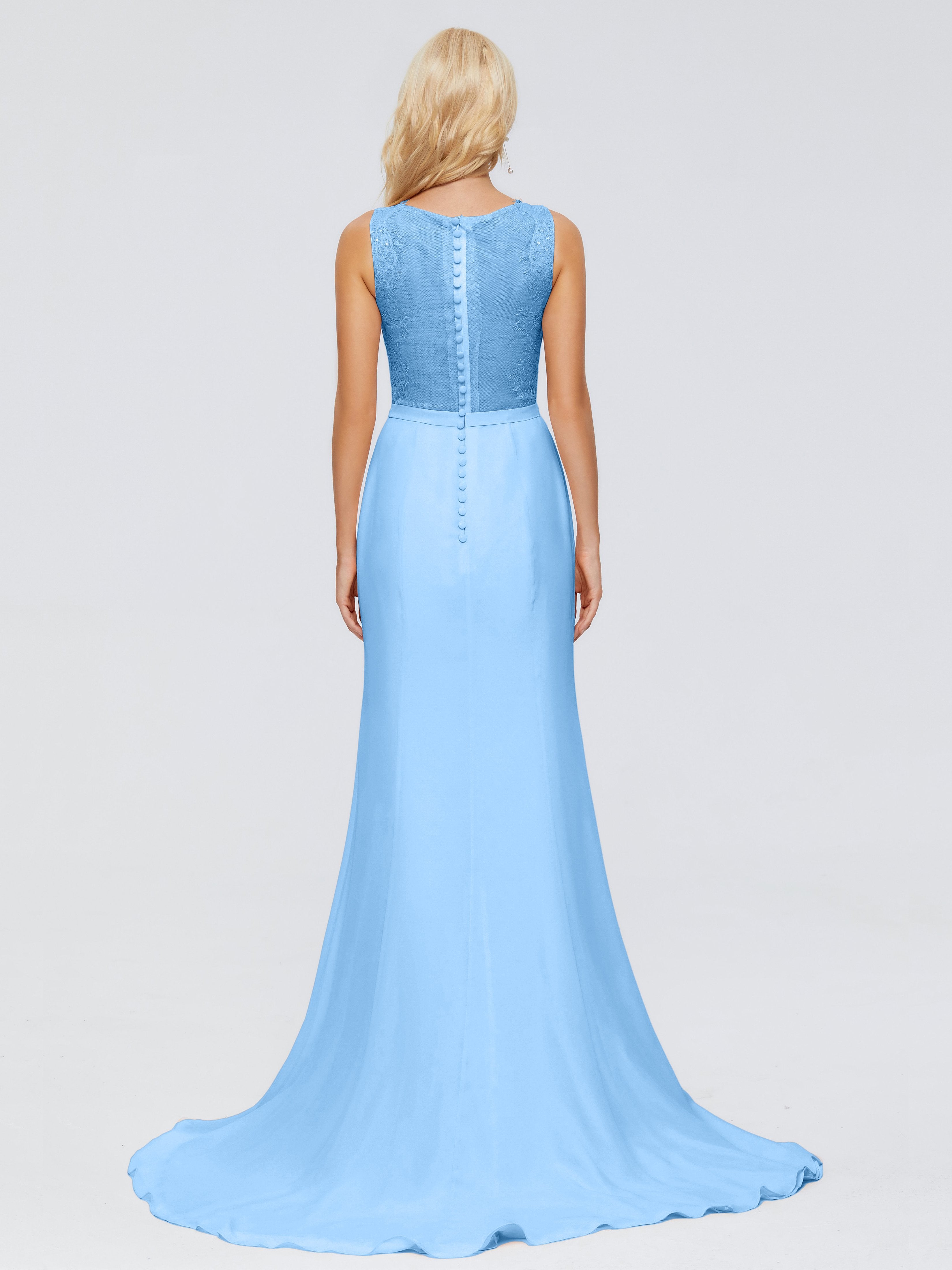 Alexis Hourglass V-Neck Lace Bridesmaid Dresses