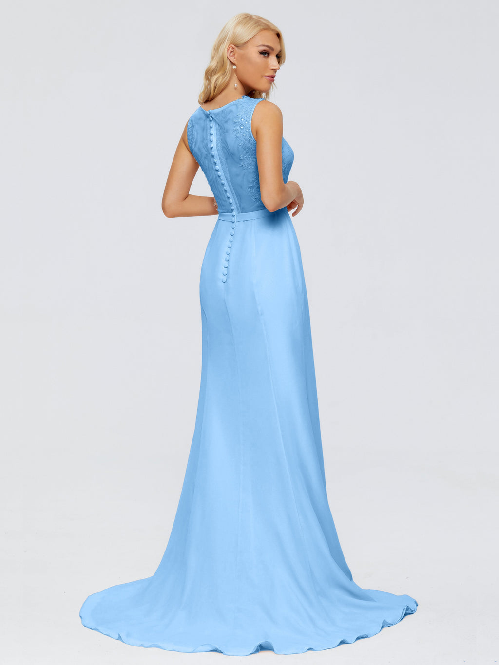 Alexis Hourglass V-Neck Lace Bridesmaid Dresses