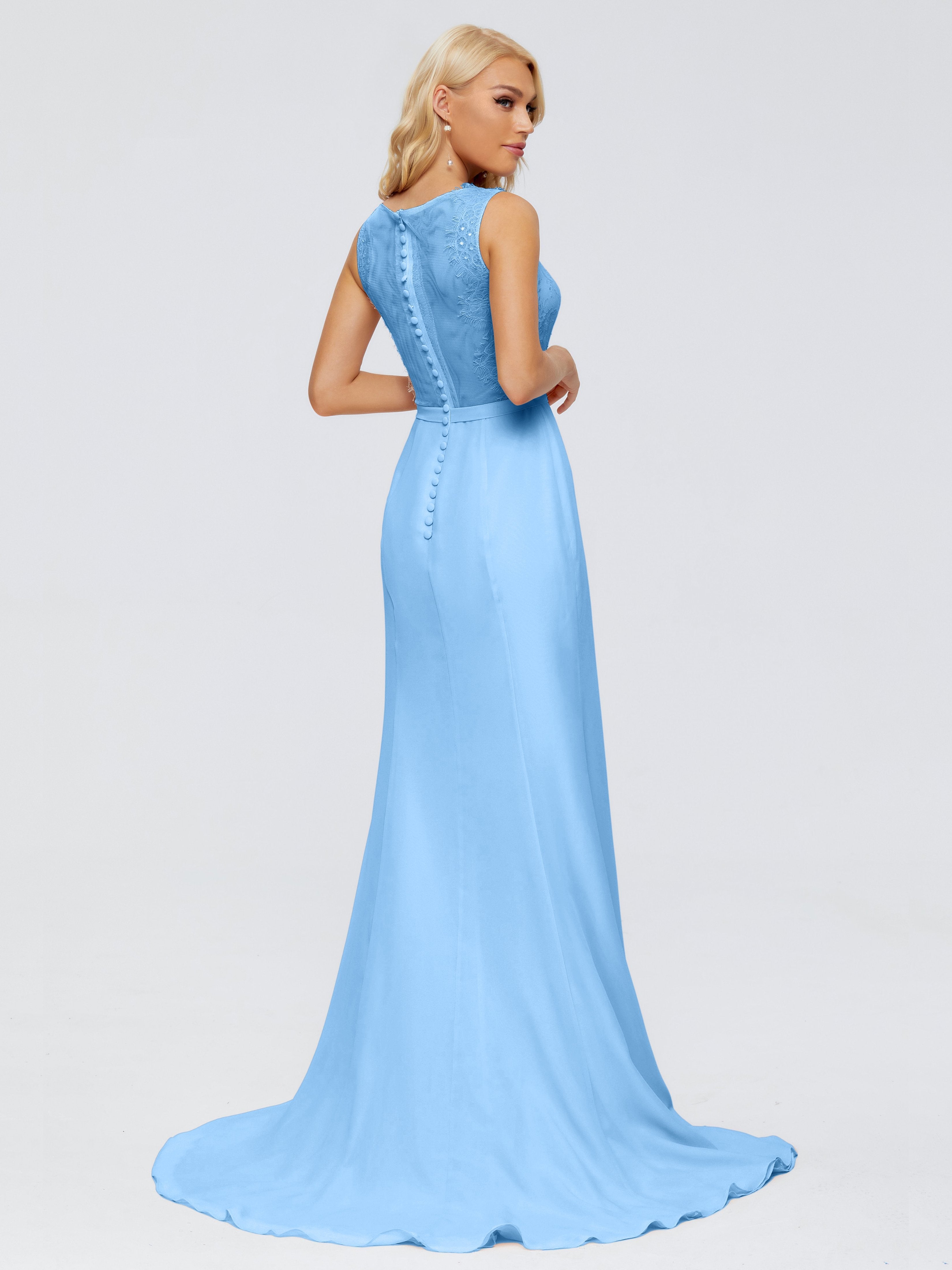 Alexis Hourglass V-Neck Lace Bridesmaid Dresses