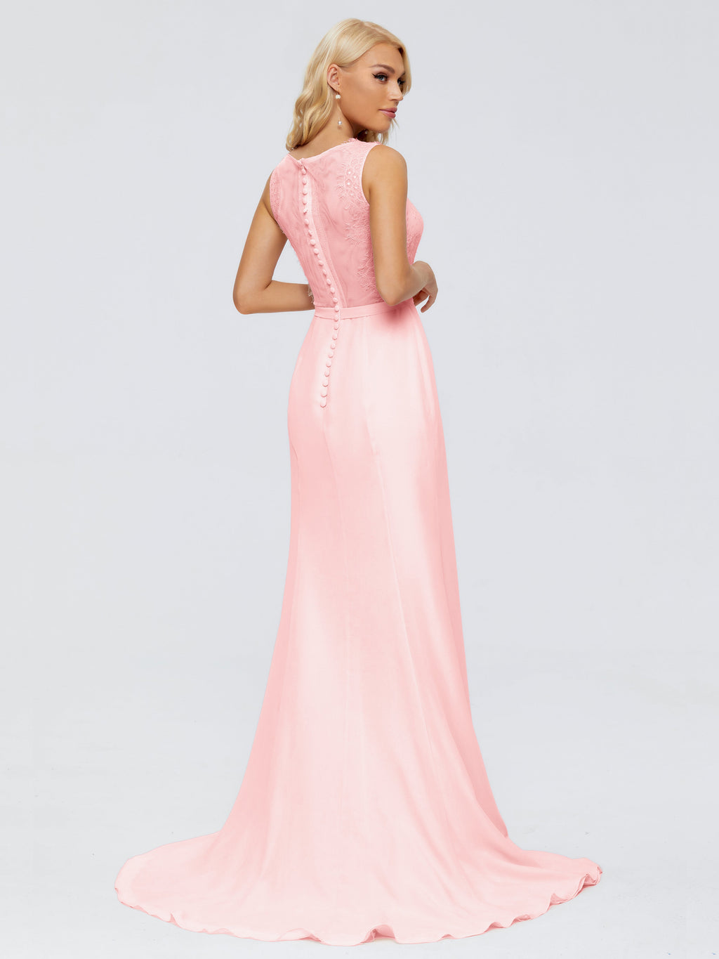 Alexis Hourglass V-Neck Lace Bridesmaid Dresses