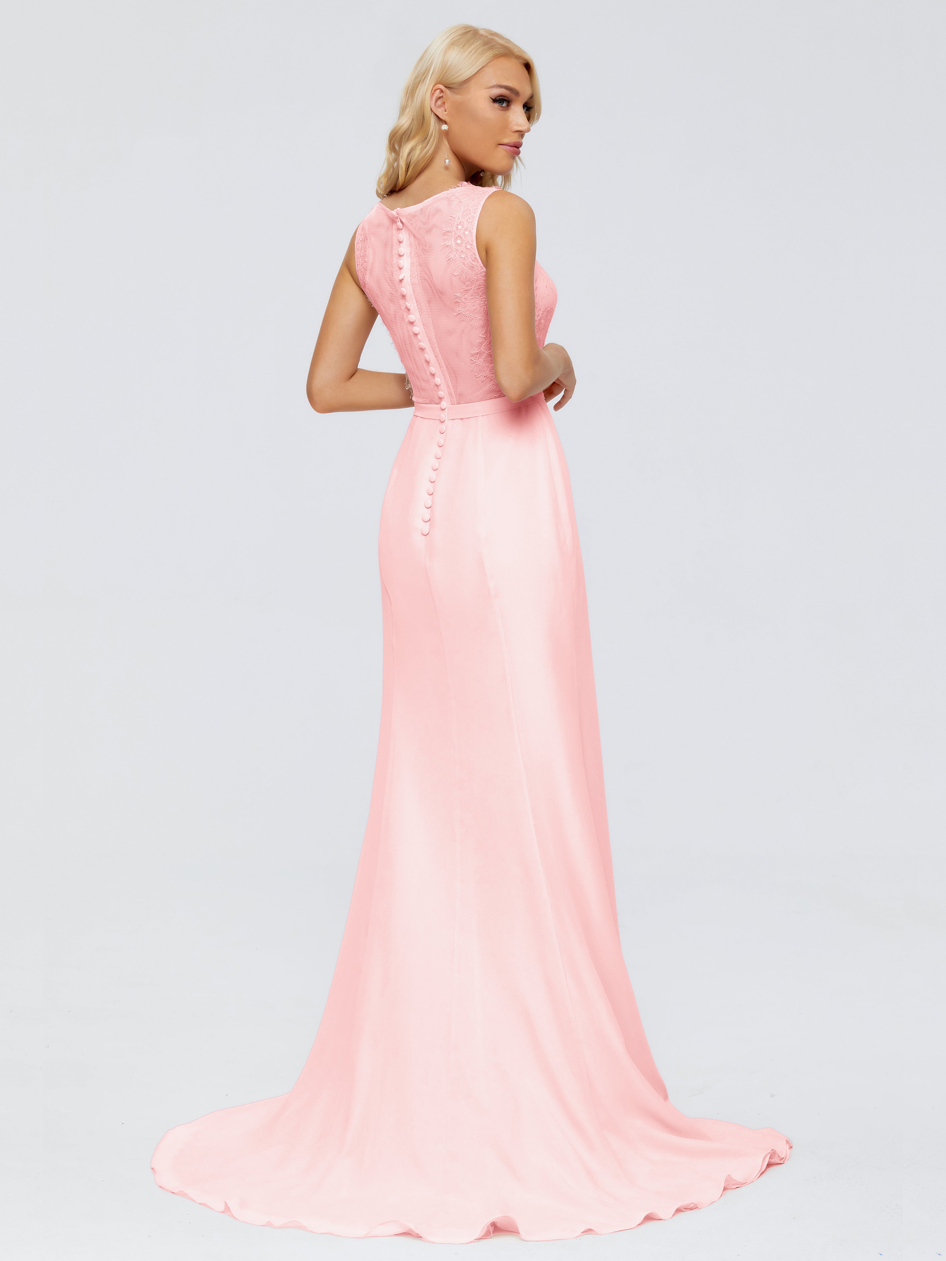 Alexis Hourglass V-Neck Lace Bridesmaid Dresses