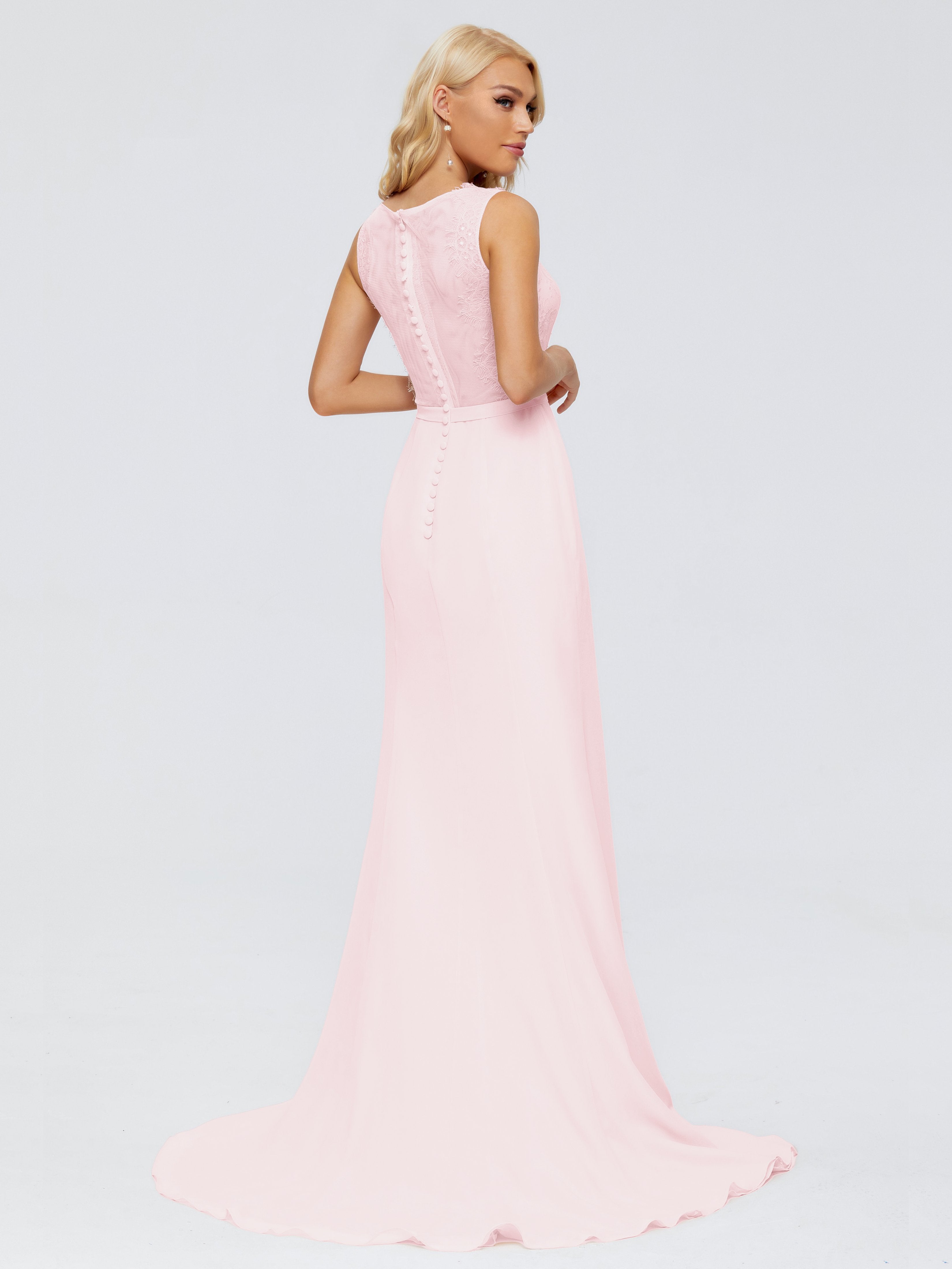 Alexis Hourglass V-Neck Lace Bridesmaid Dresses
