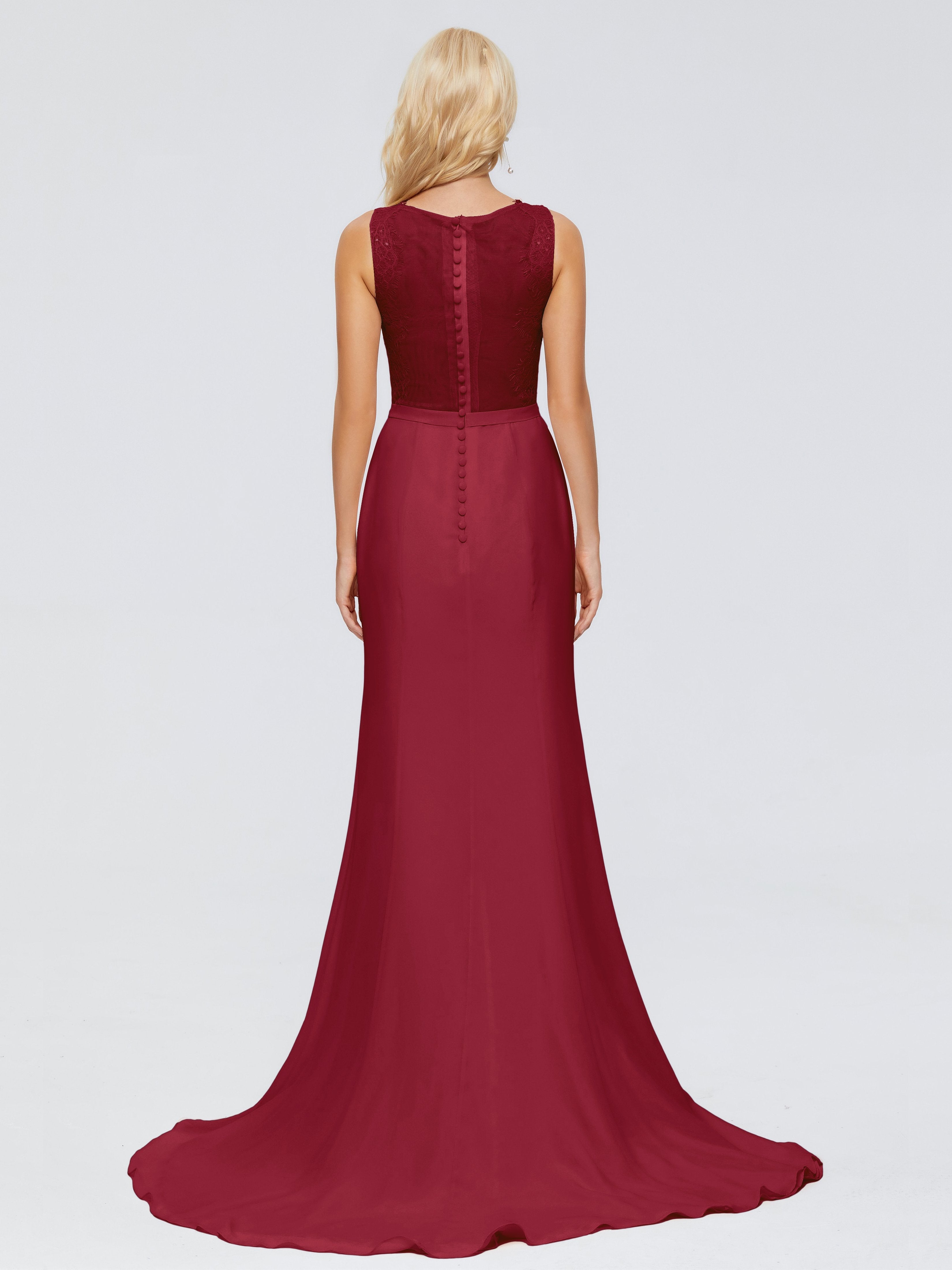 Alexis Hourglass V-Neck Lace Bridesmaid Dresses