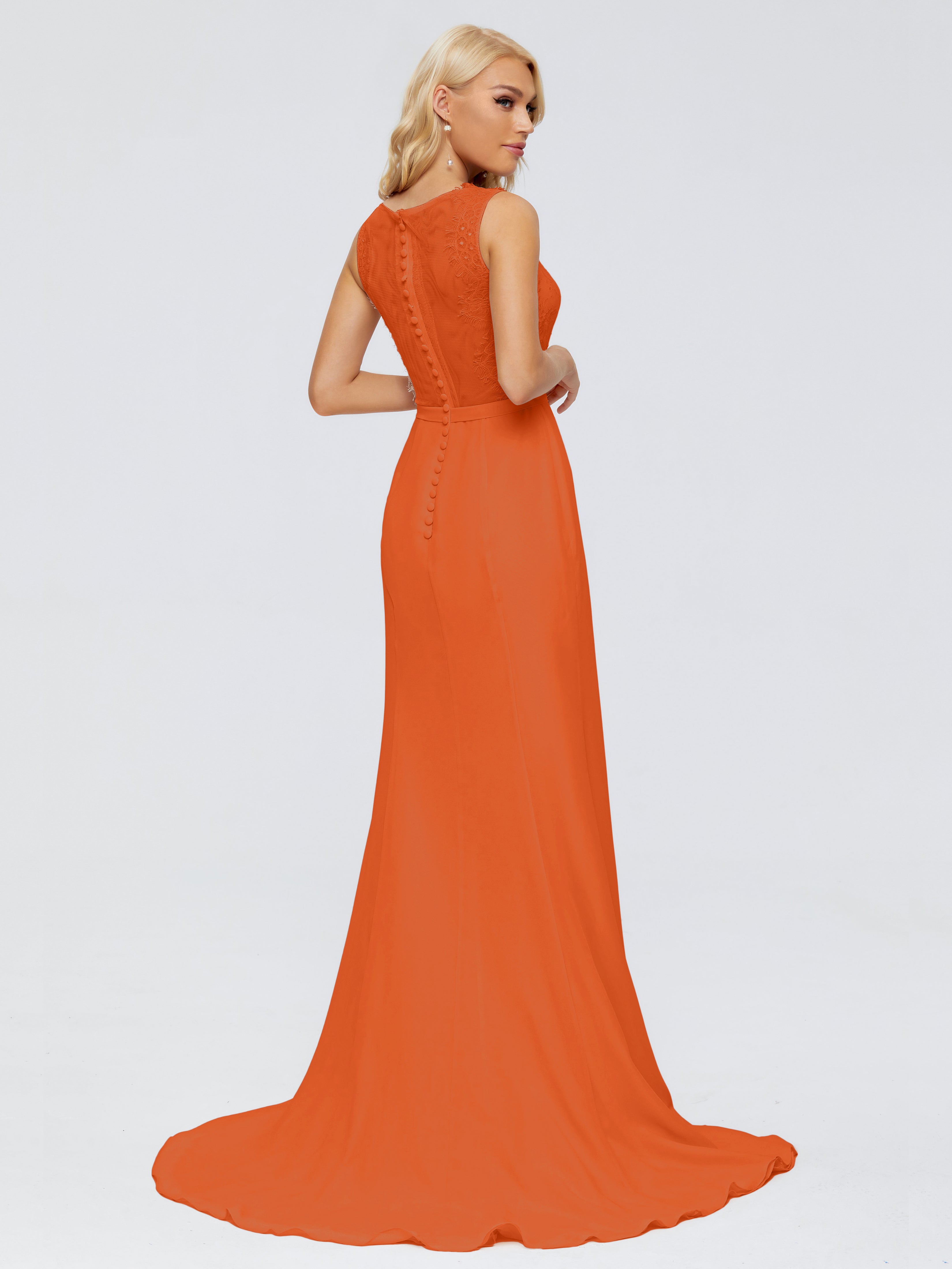 Alexis Hourglass V-Neck Lace Bridesmaid Dresses