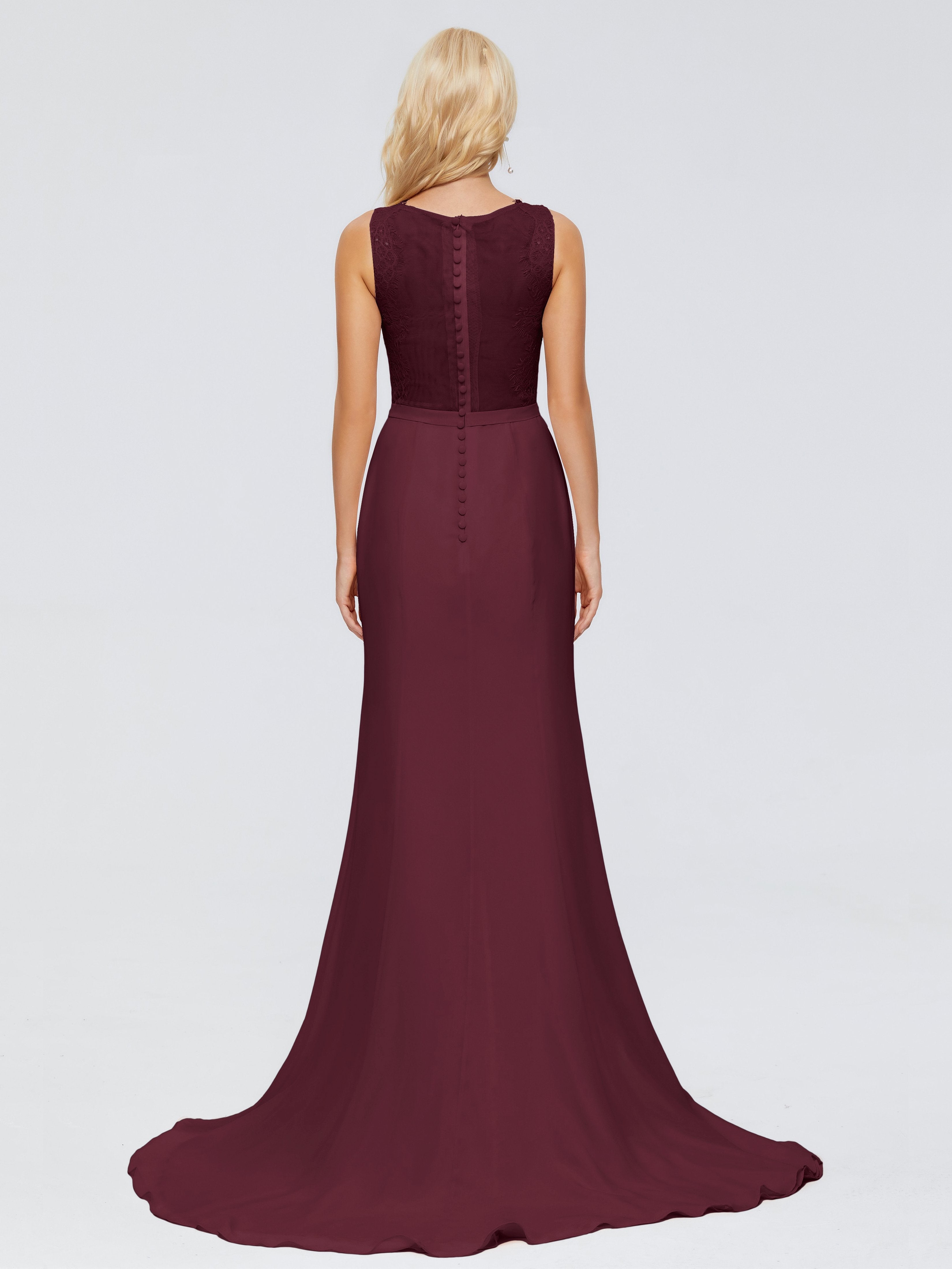 Alexis Hourglass V-Neck Lace Bridesmaid Dresses
