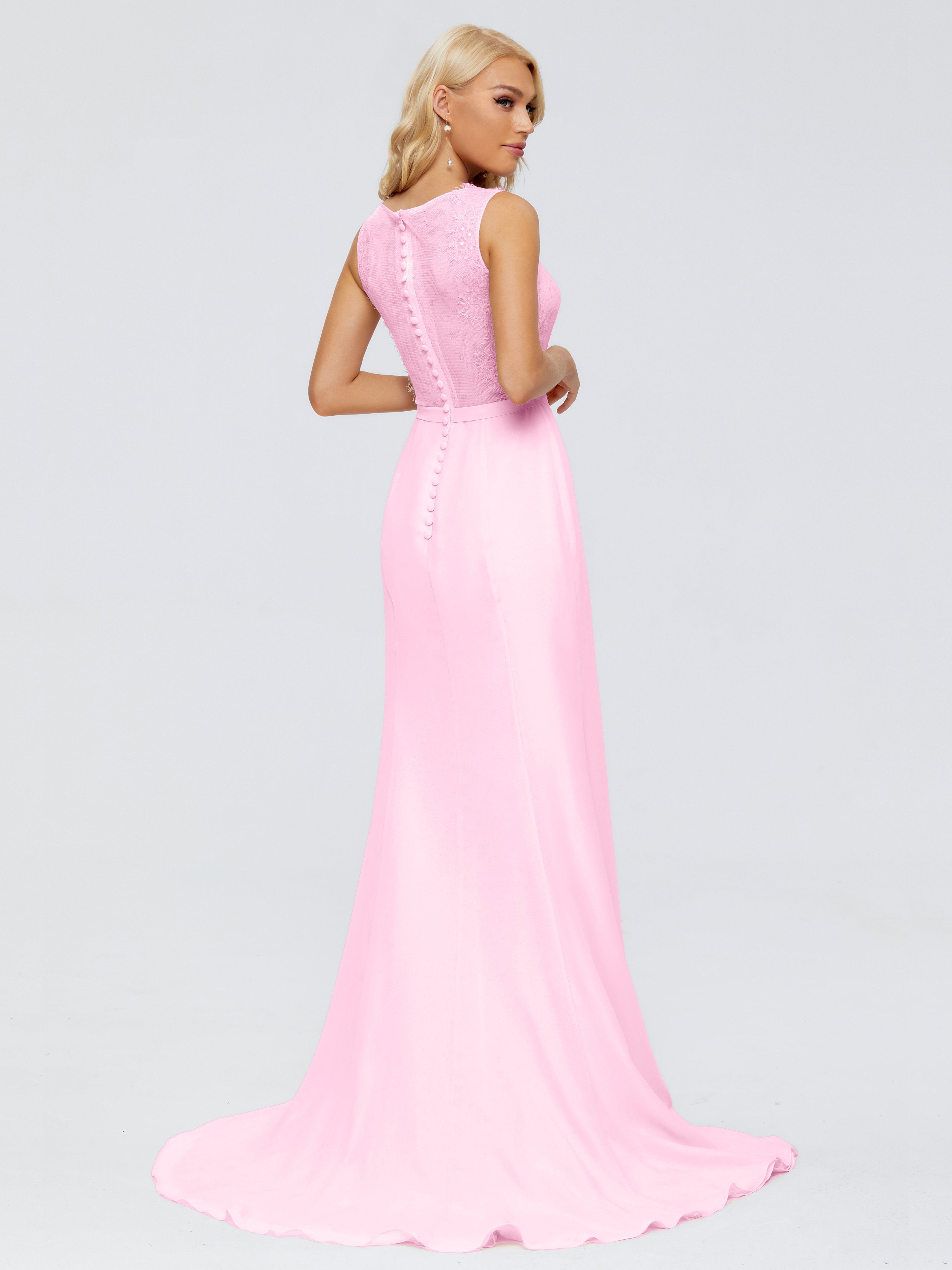 Alexis Hourglass V-Neck Lace Bridesmaid Dresses