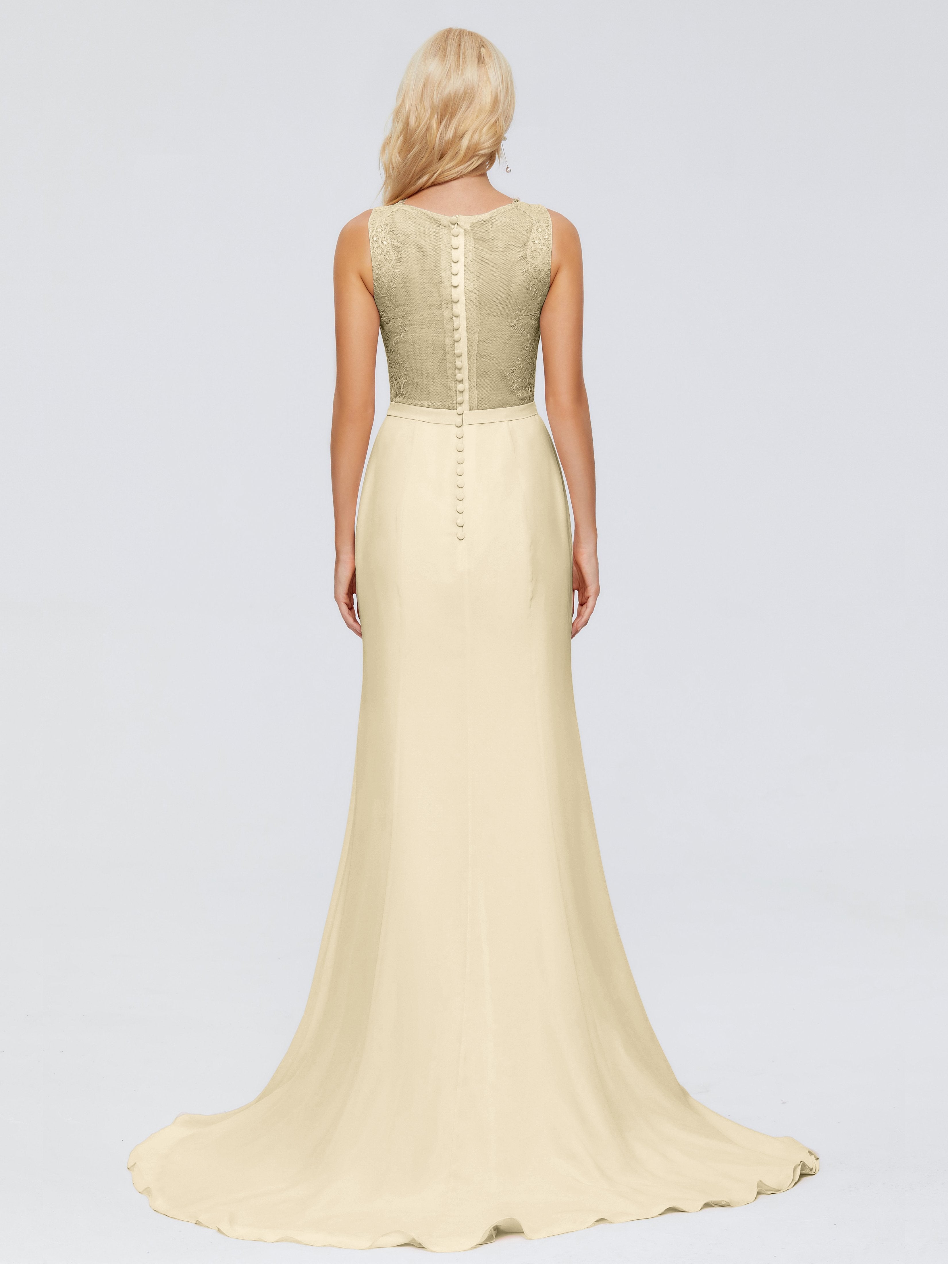 Alexis Hourglass V-Neck Lace Bridesmaid Dresses
