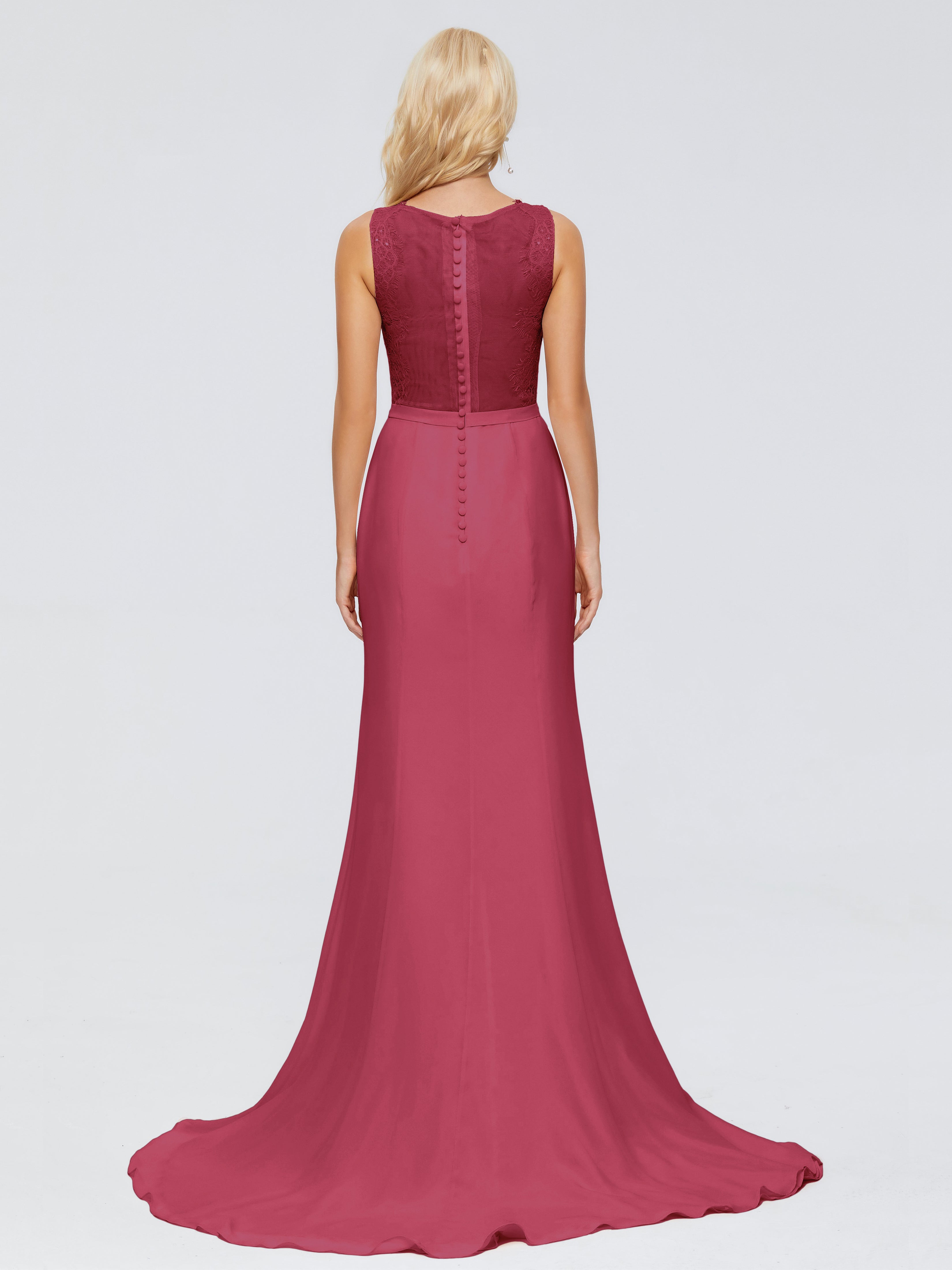 Alexis Hourglass V-Neck Lace Bridesmaid Dresses