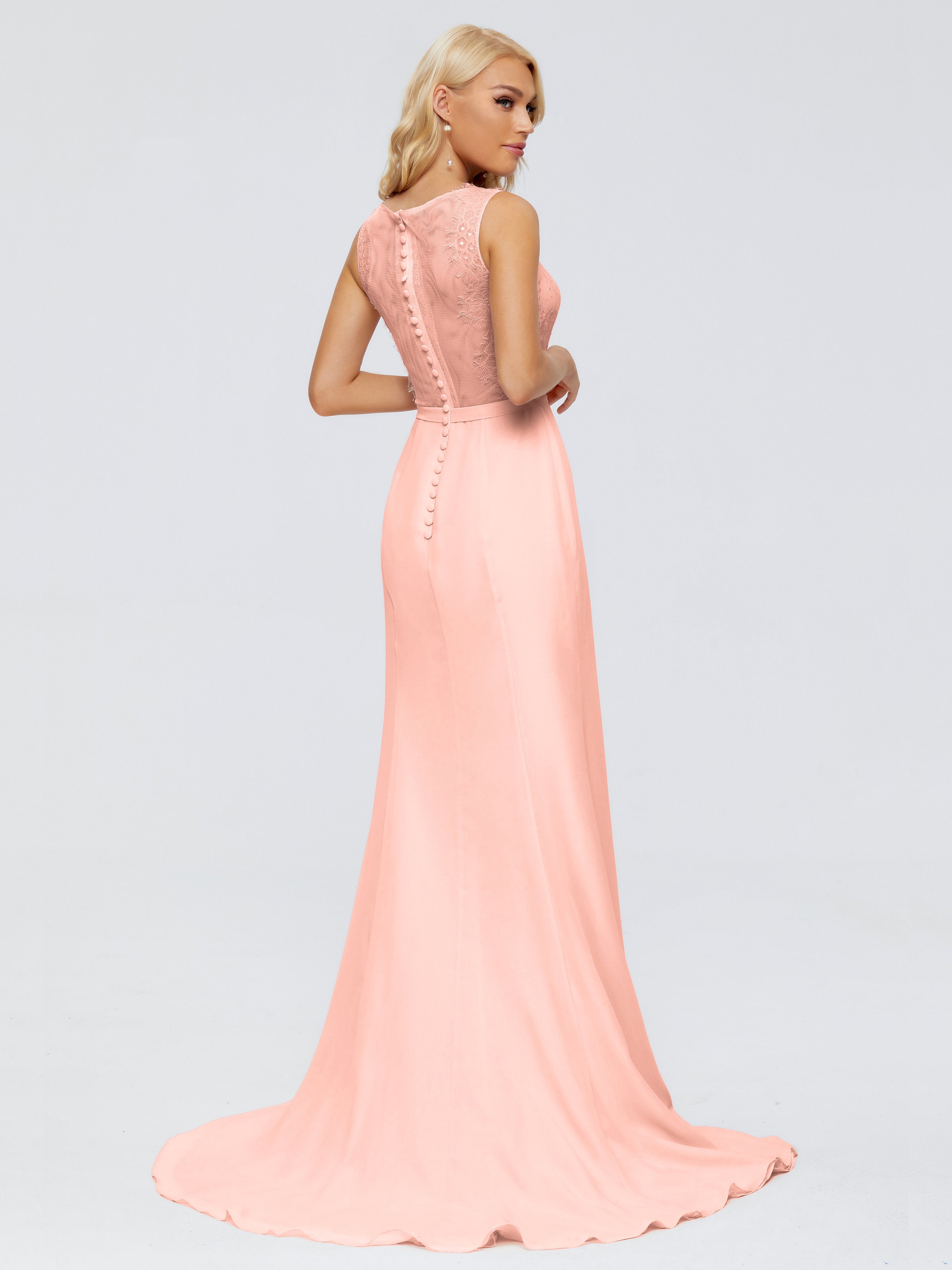 Alexis Hourglass V-Neck Lace Bridesmaid Dresses