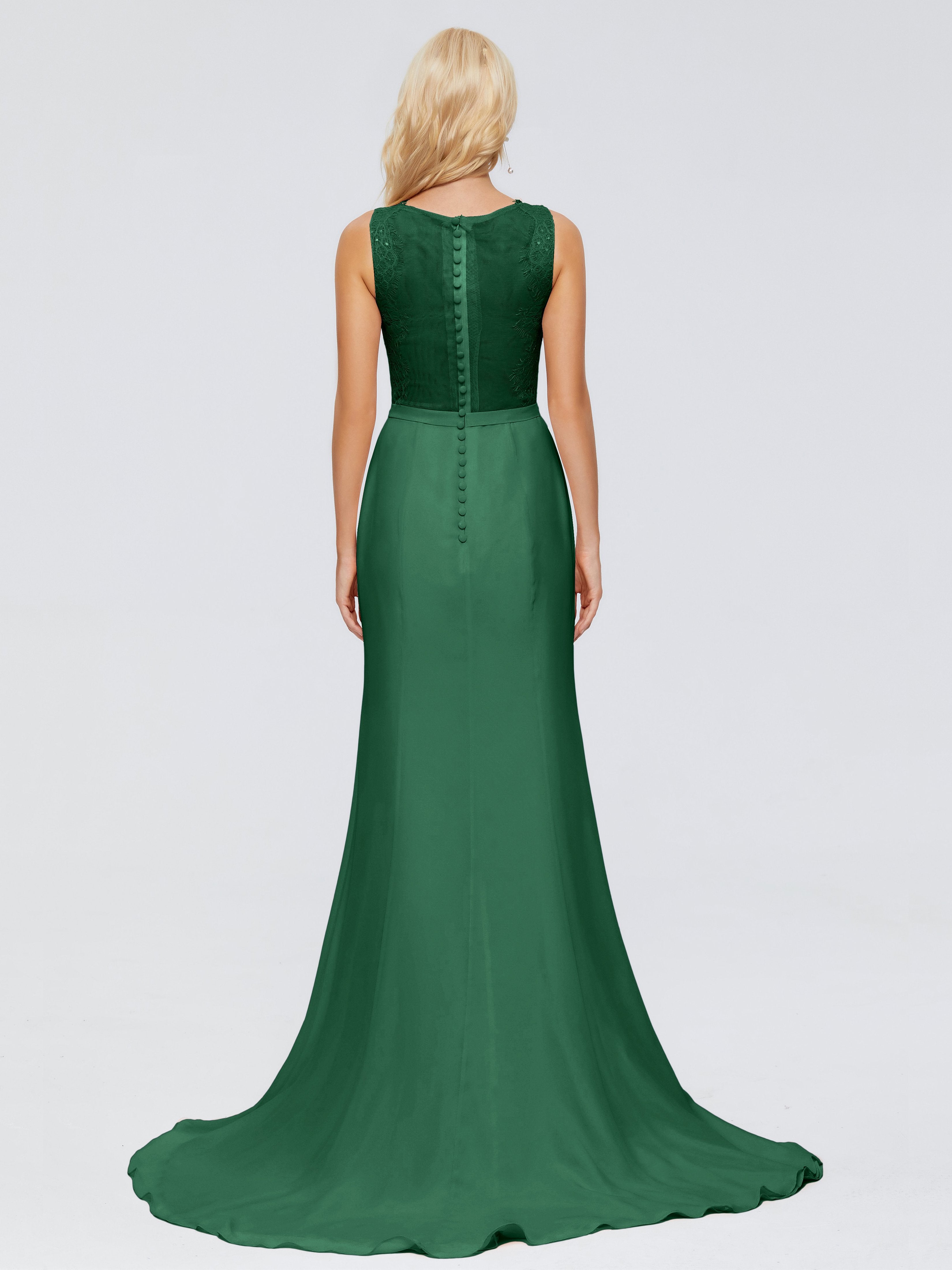 Alexis Hourglass V-Neck Lace Bridesmaid Dresses