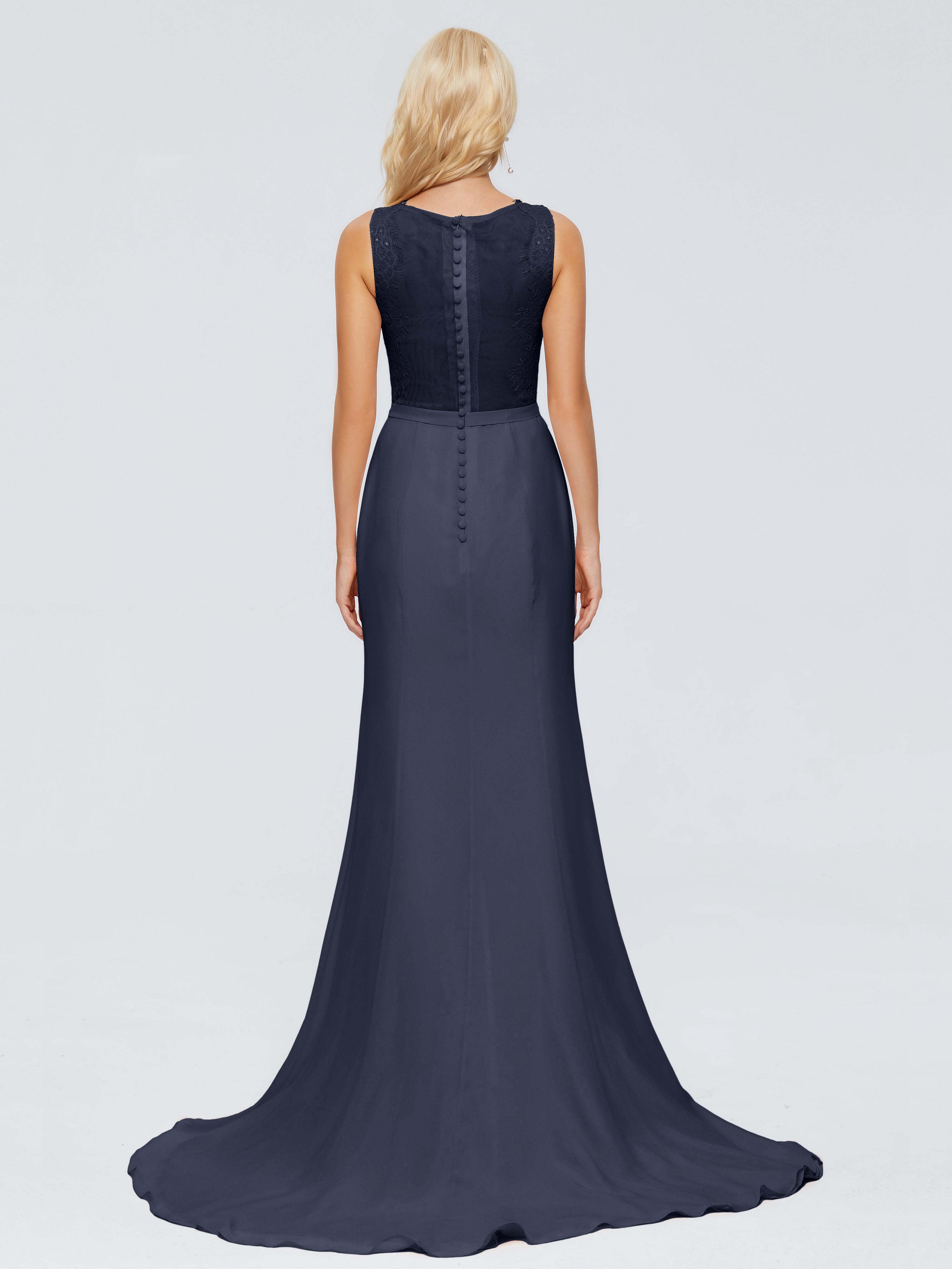 Alexis Hourglass V-Neck Lace Bridesmaid Dresses