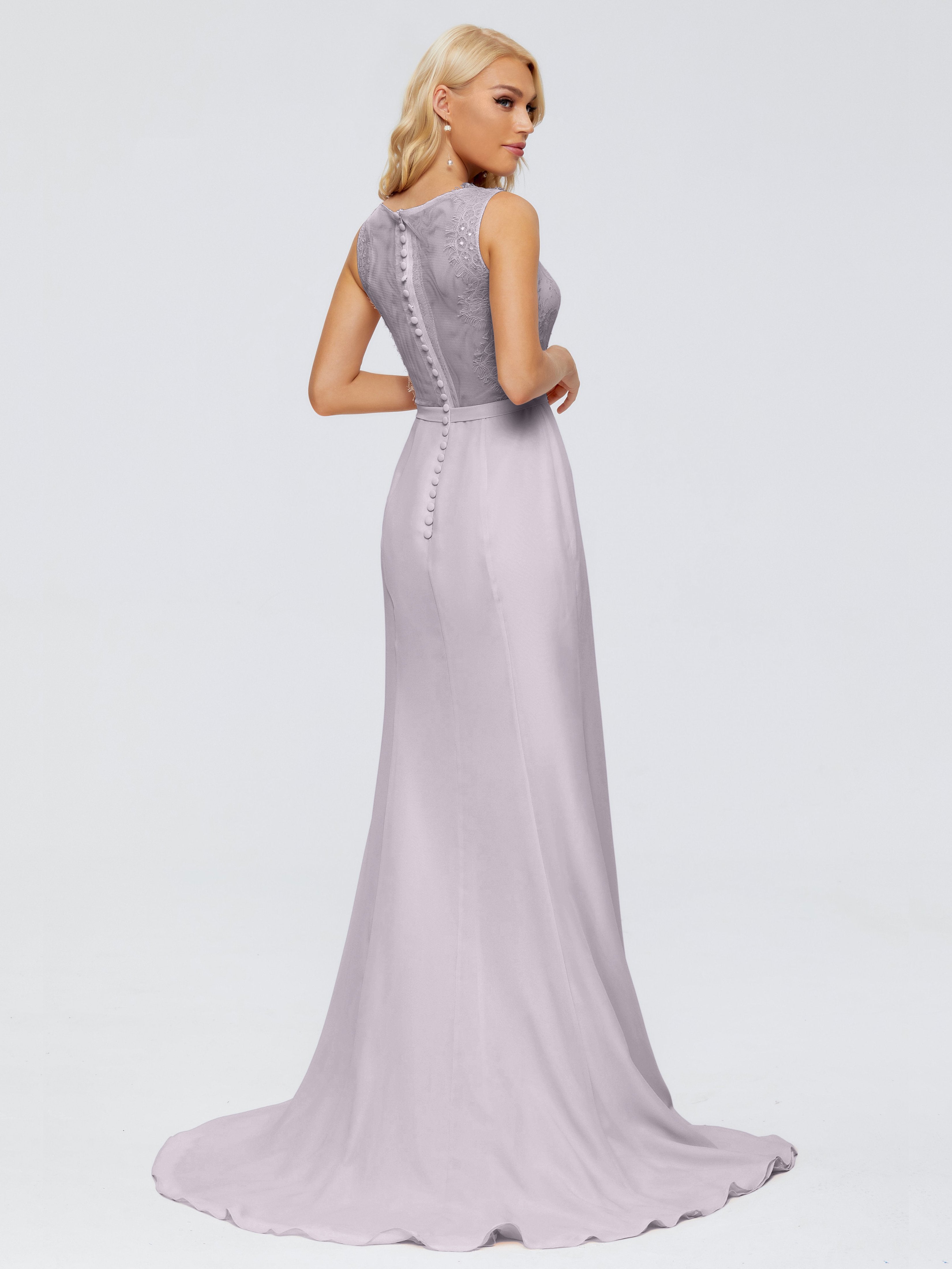 Alexis Hourglass V-Neck Lace Bridesmaid Dresses