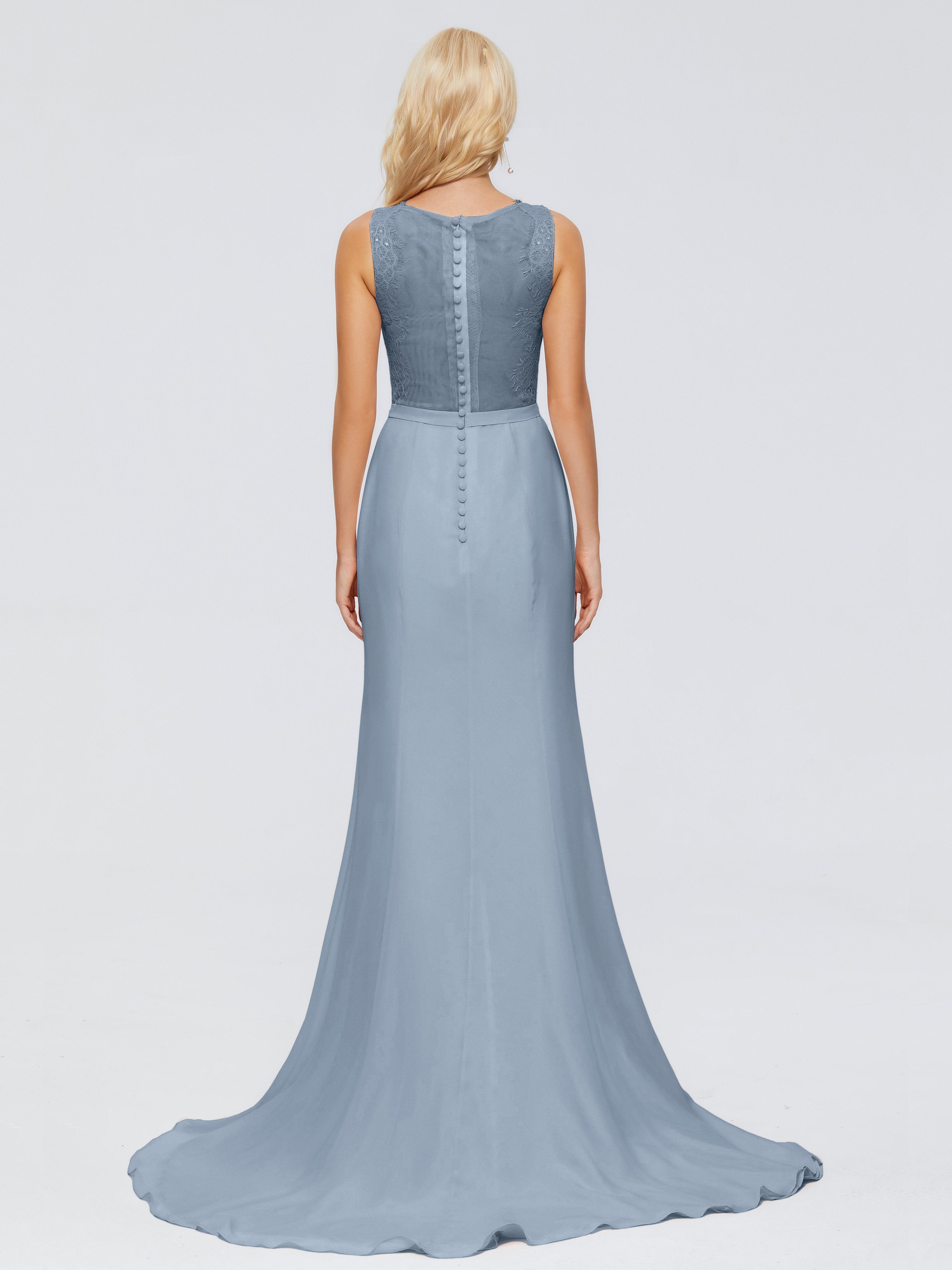 Alexis Hourglass V-Neck Lace Bridesmaid Dresses