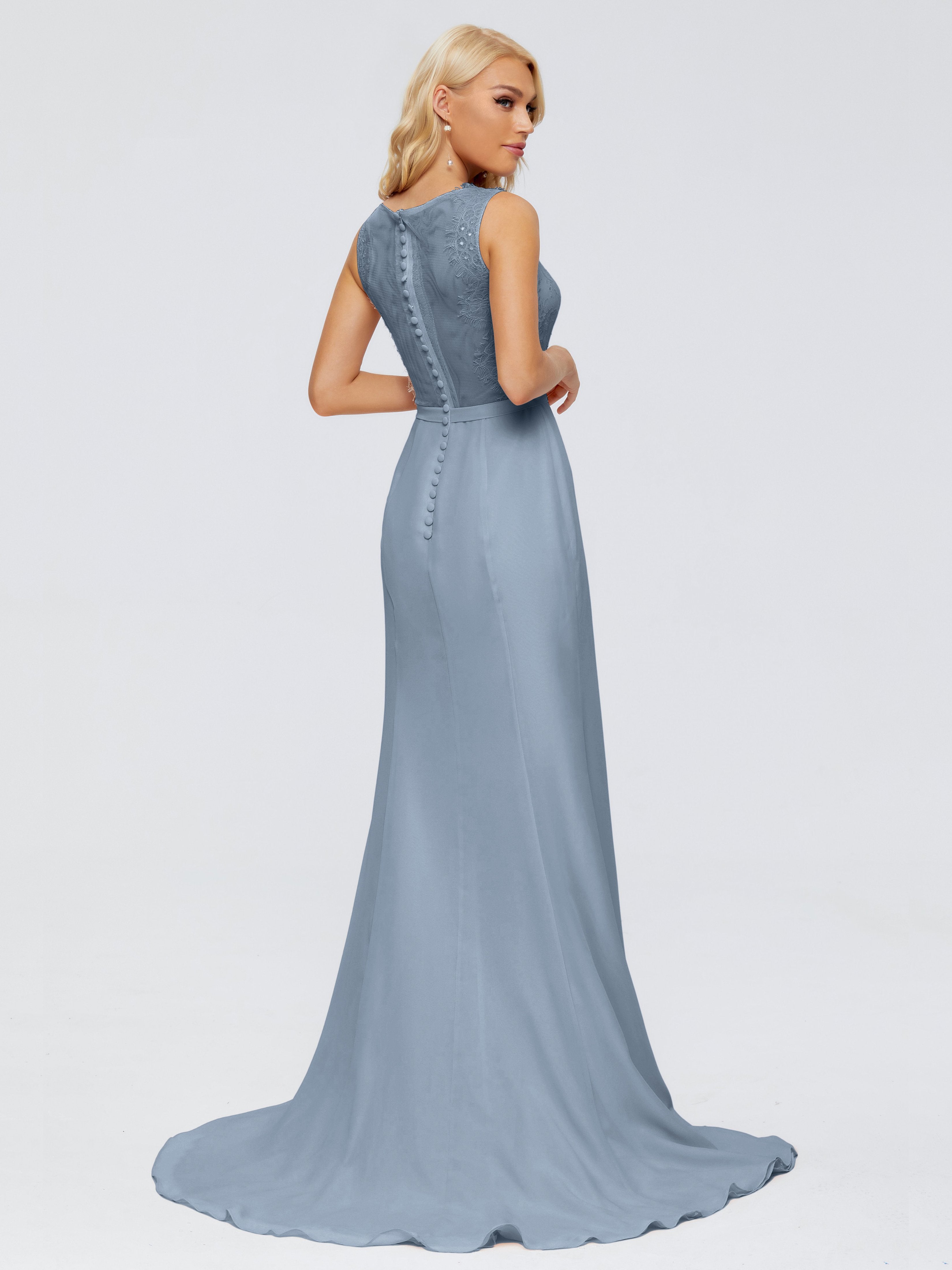 Alexis Hourglass V-Neck Lace Bridesmaid Dresses