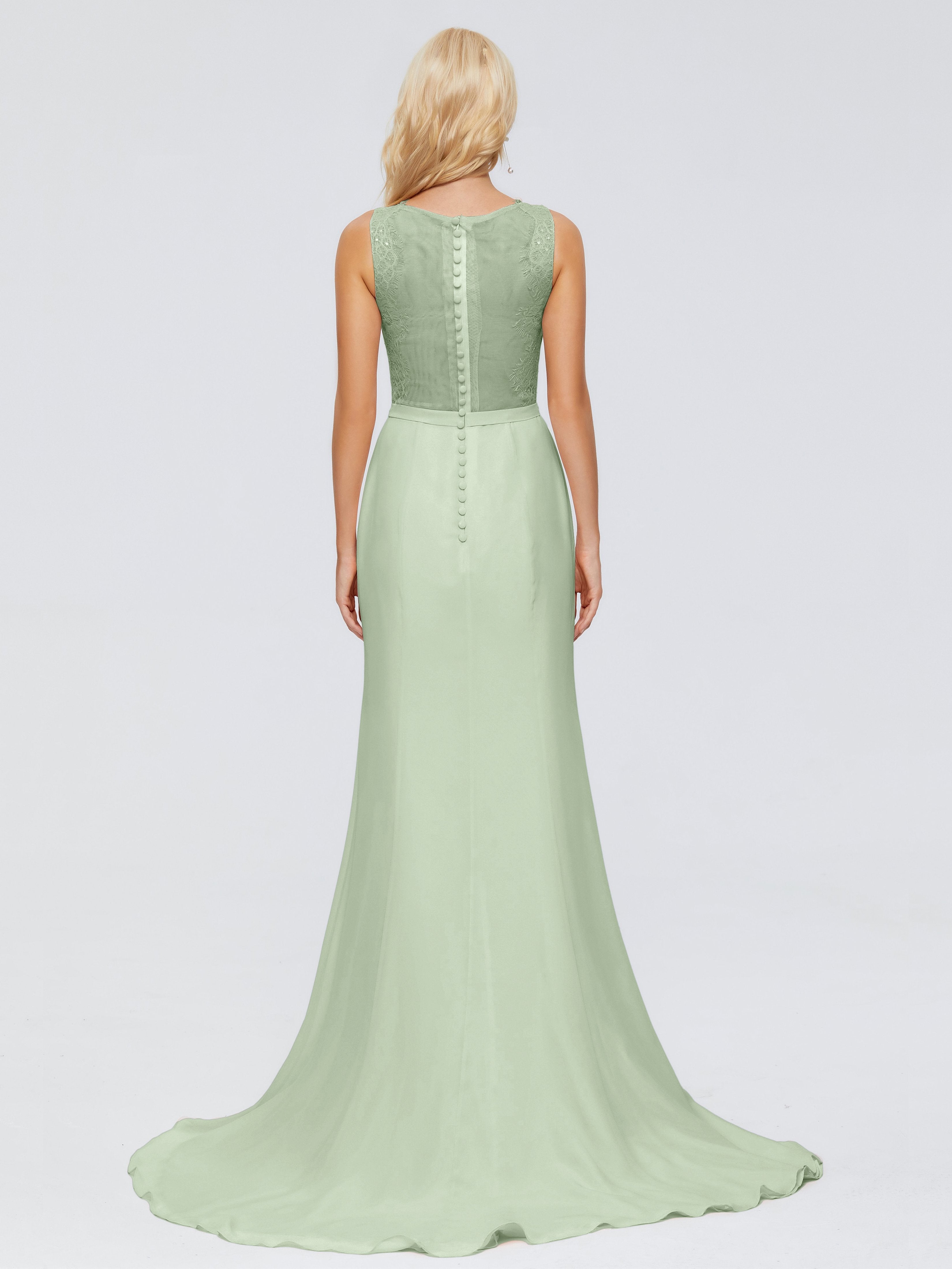 Alexis Hourglass V-Neck Lace Bridesmaid Dresses