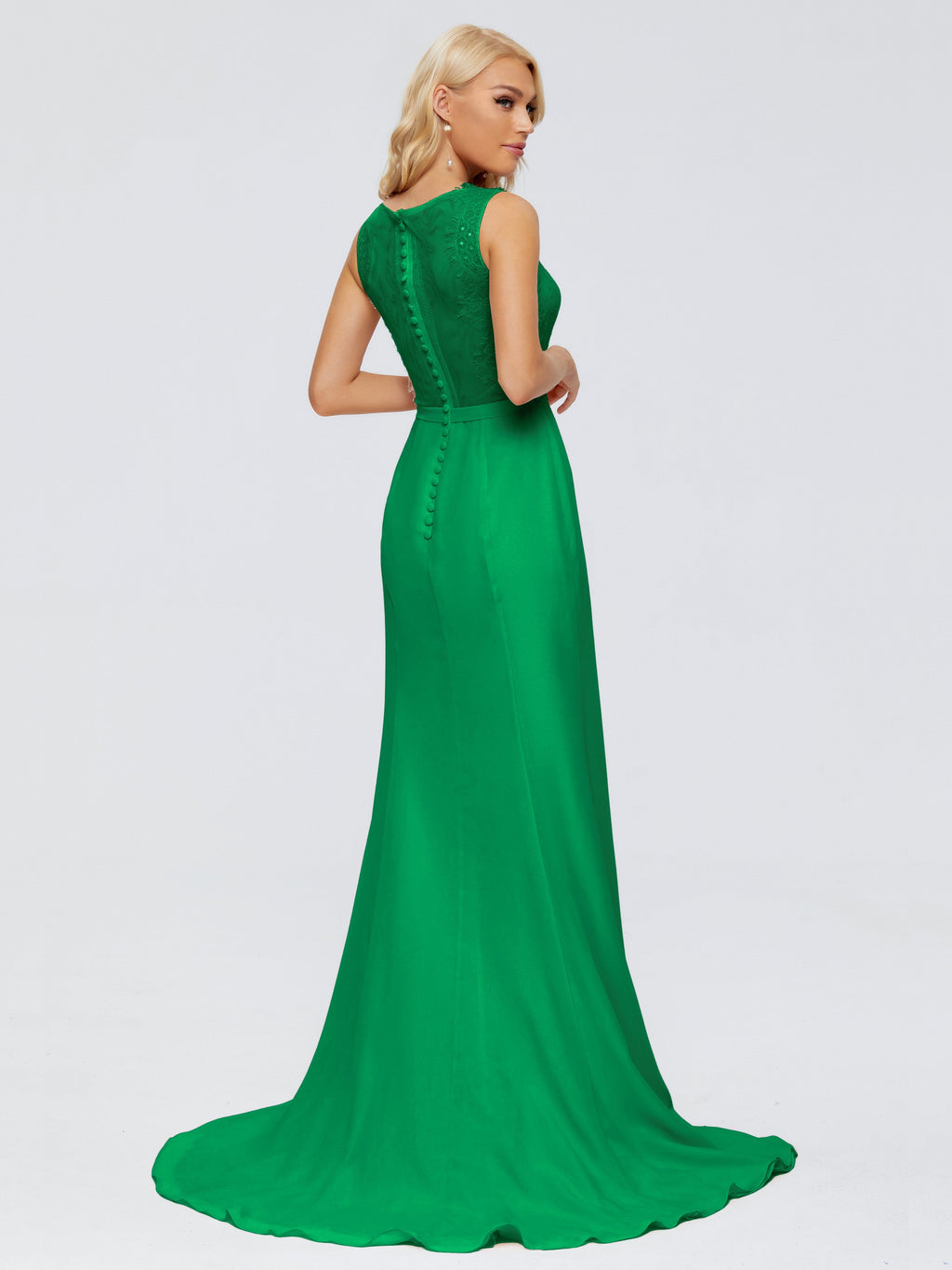 Alexis Hourglass V-Neck Lace Bridesmaid Dresses