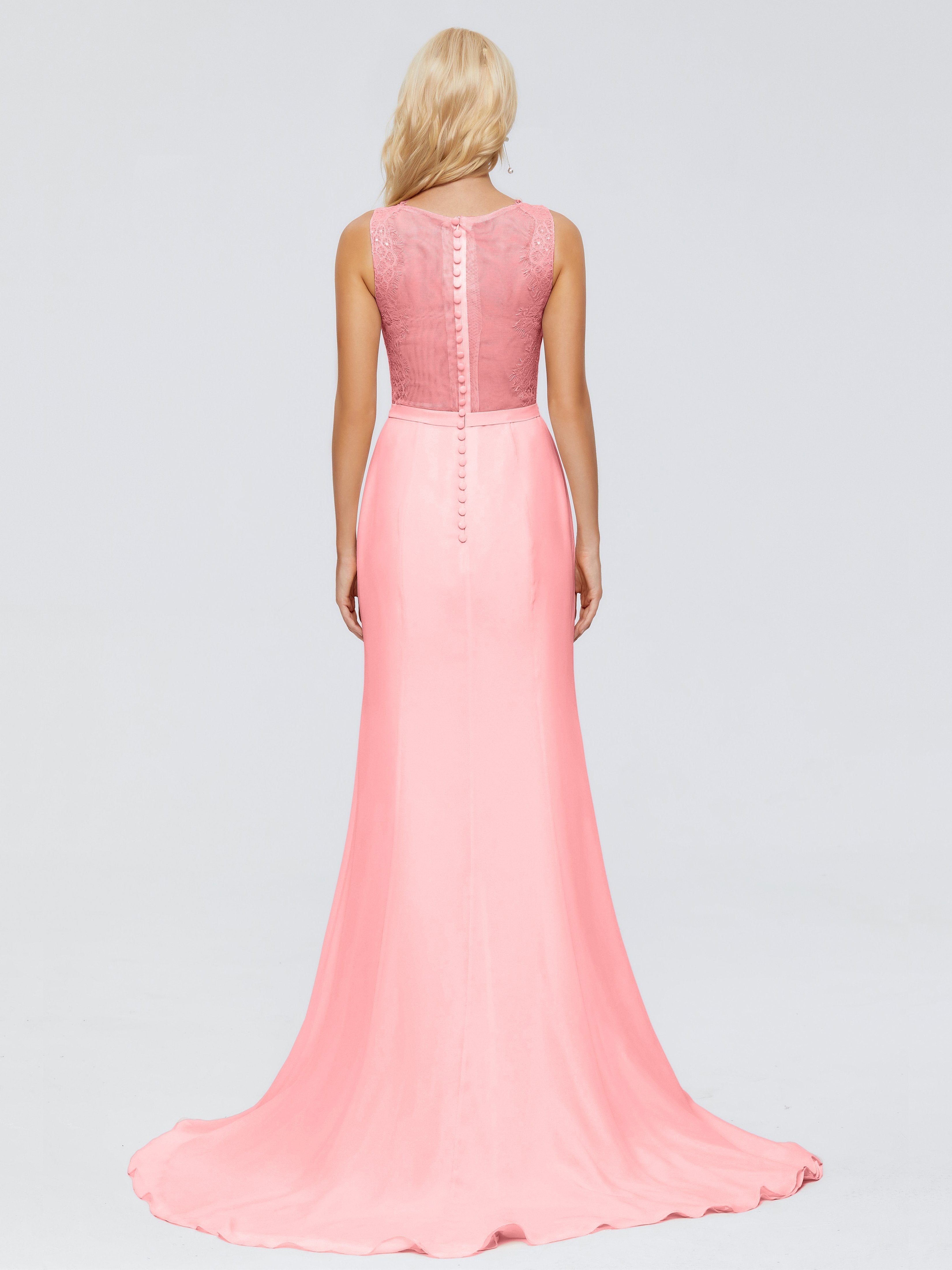 Alexis Hourglass V-Neck Lace Bridesmaid Dresses