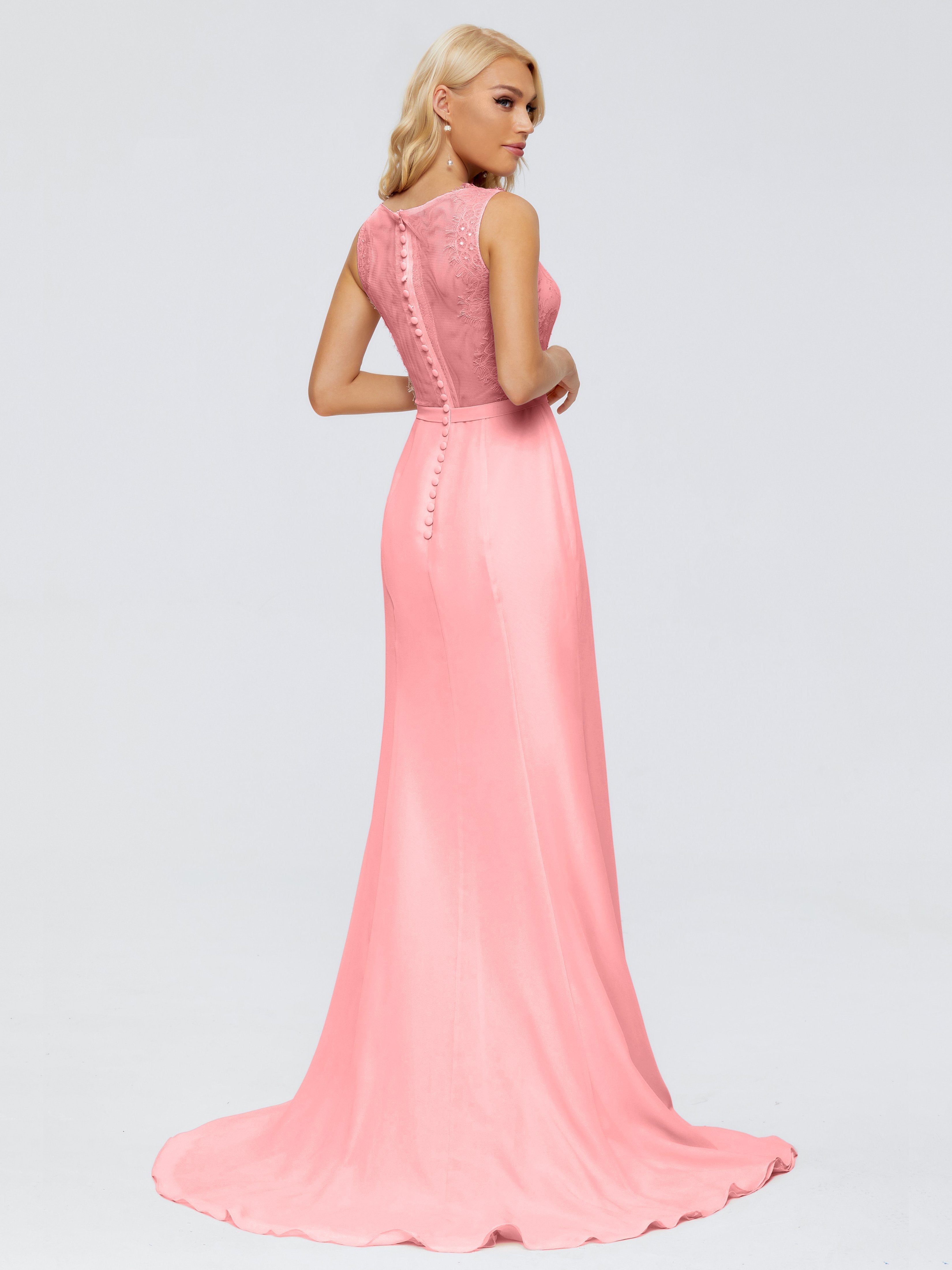 Alexis Hourglass V-Neck Lace Bridesmaid Dresses