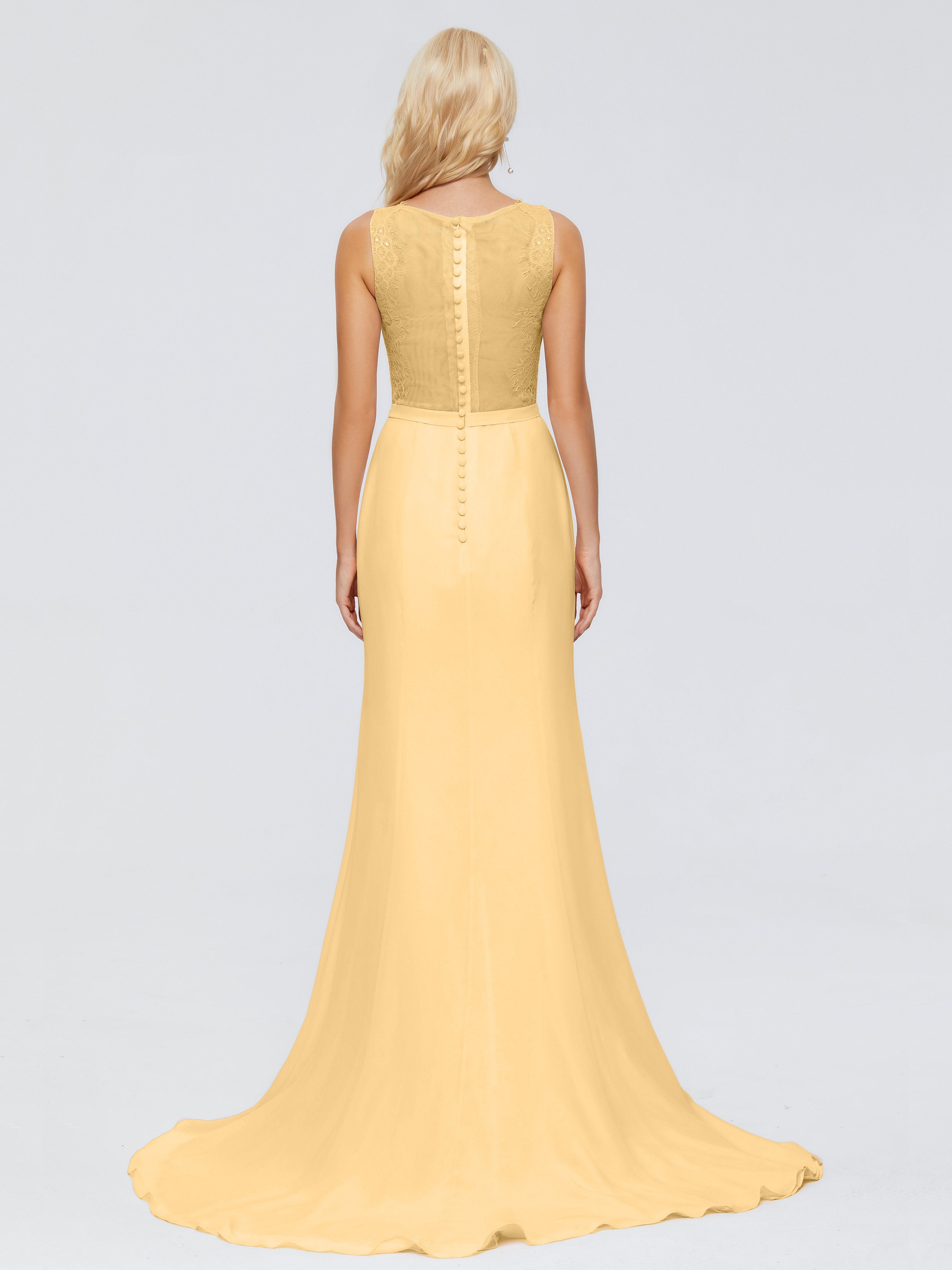 Alexis Hourglass V-Neck Lace Bridesmaid Dresses