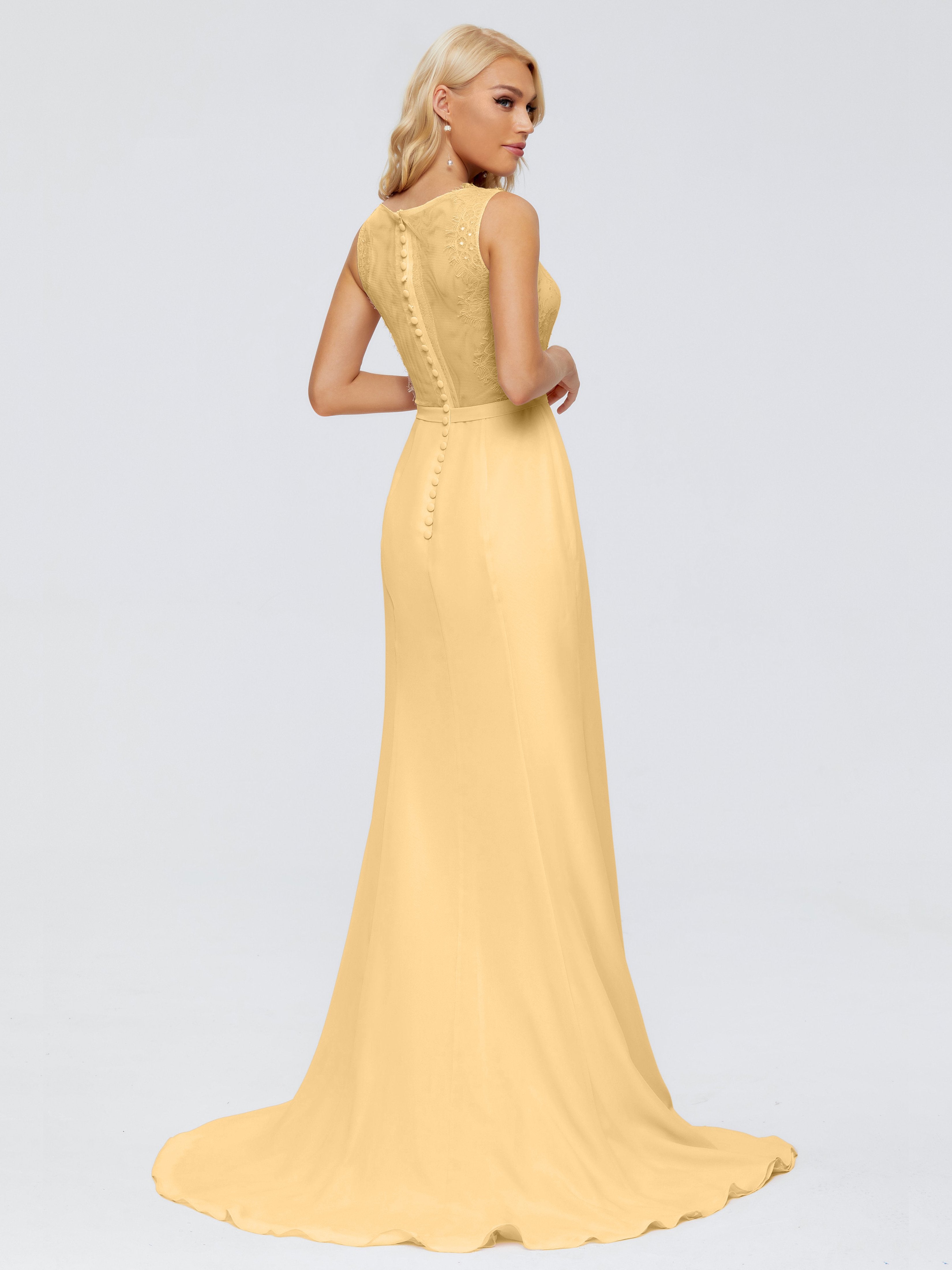 Alexis Hourglass V-Neck Lace Bridesmaid Dresses