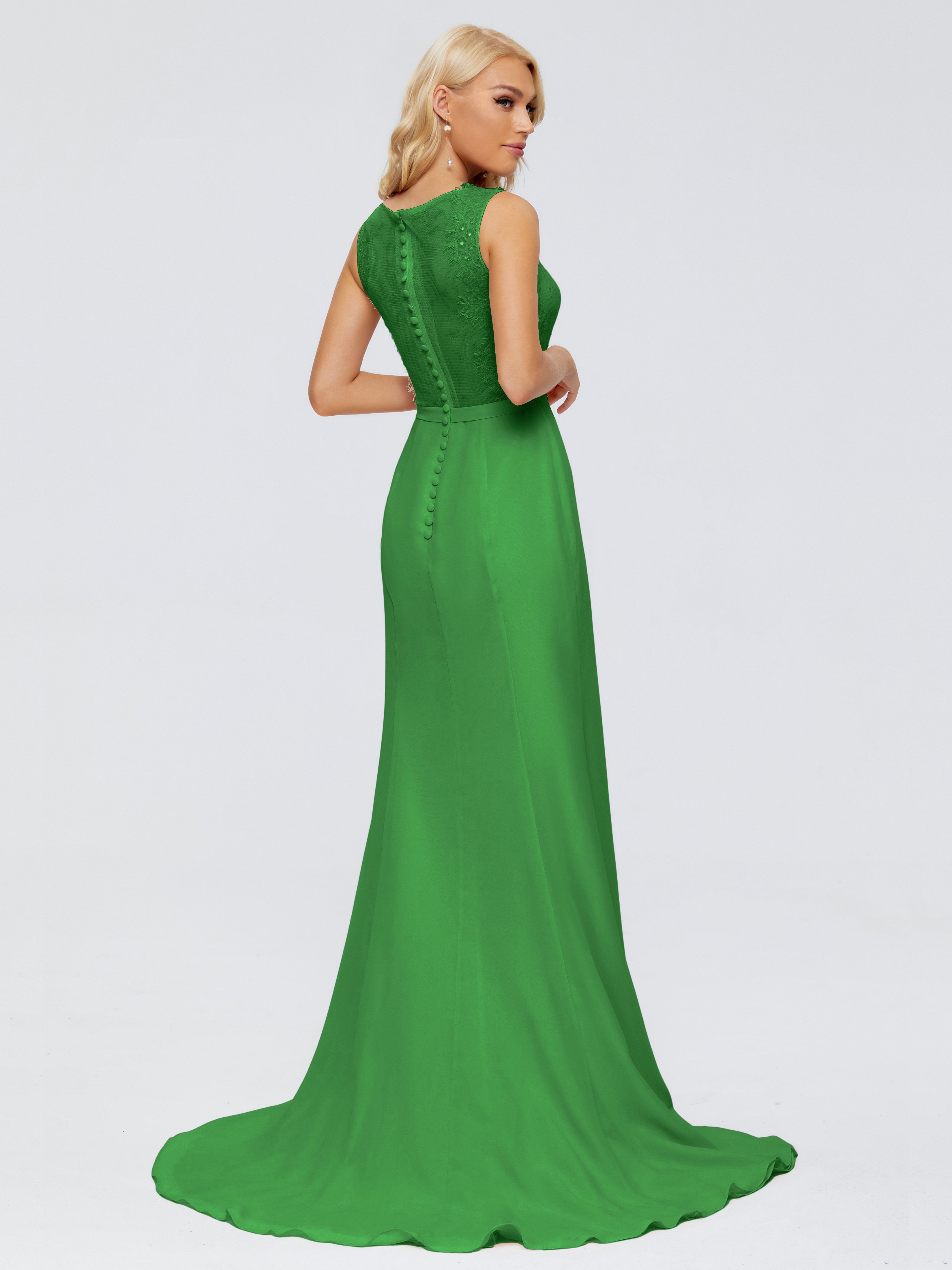 Alexis Hourglass V-Neck Lace Bridesmaid Dresses