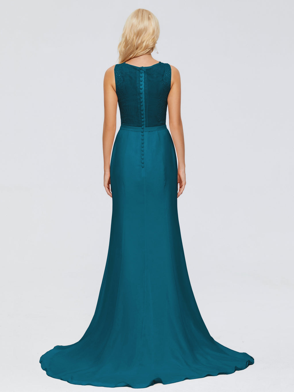 Alexis Hourglass V-Neck Lace Bridesmaid Dresses