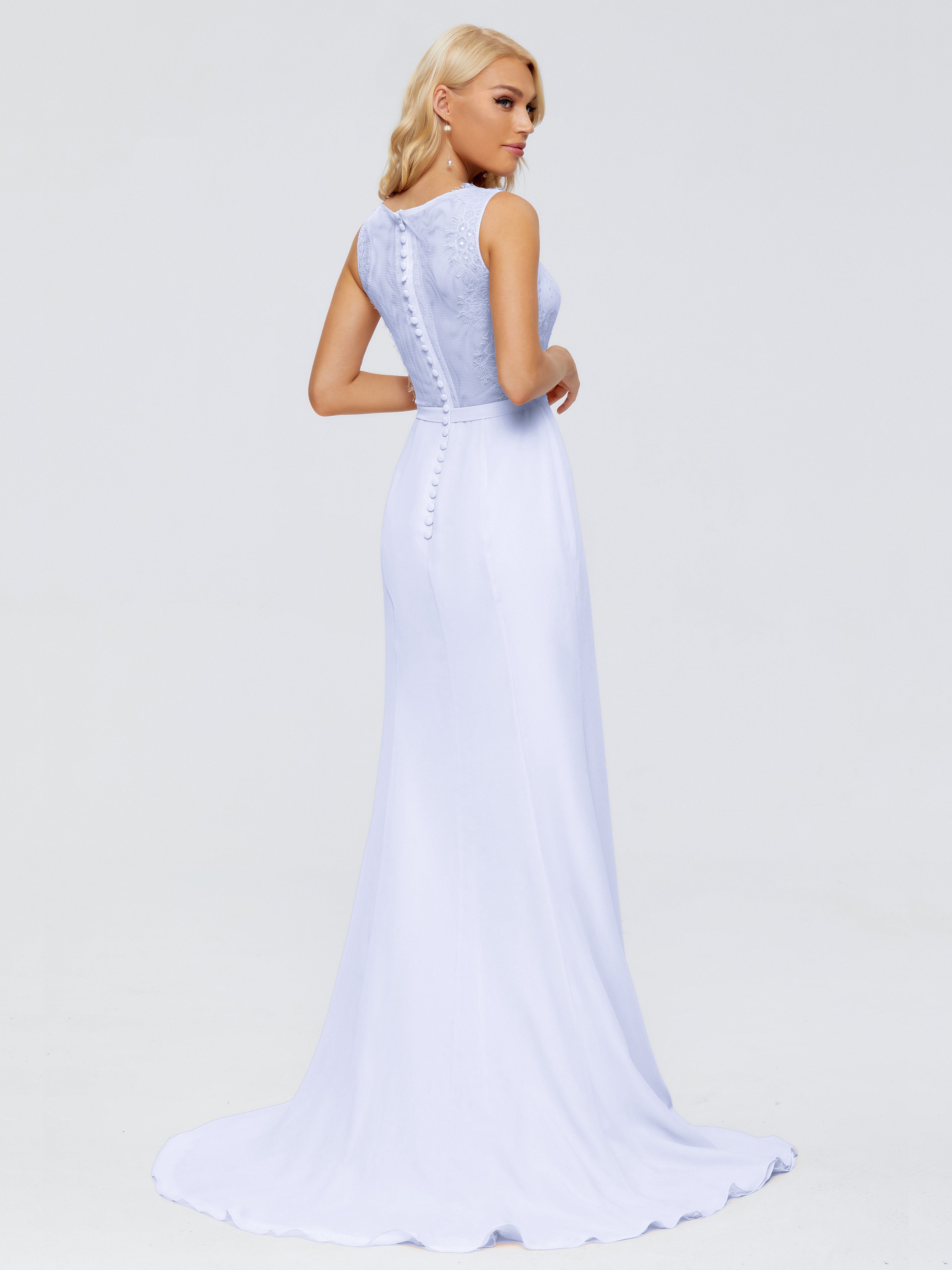 Alexis Hourglass V-Neck Lace Bridesmaid Dresses