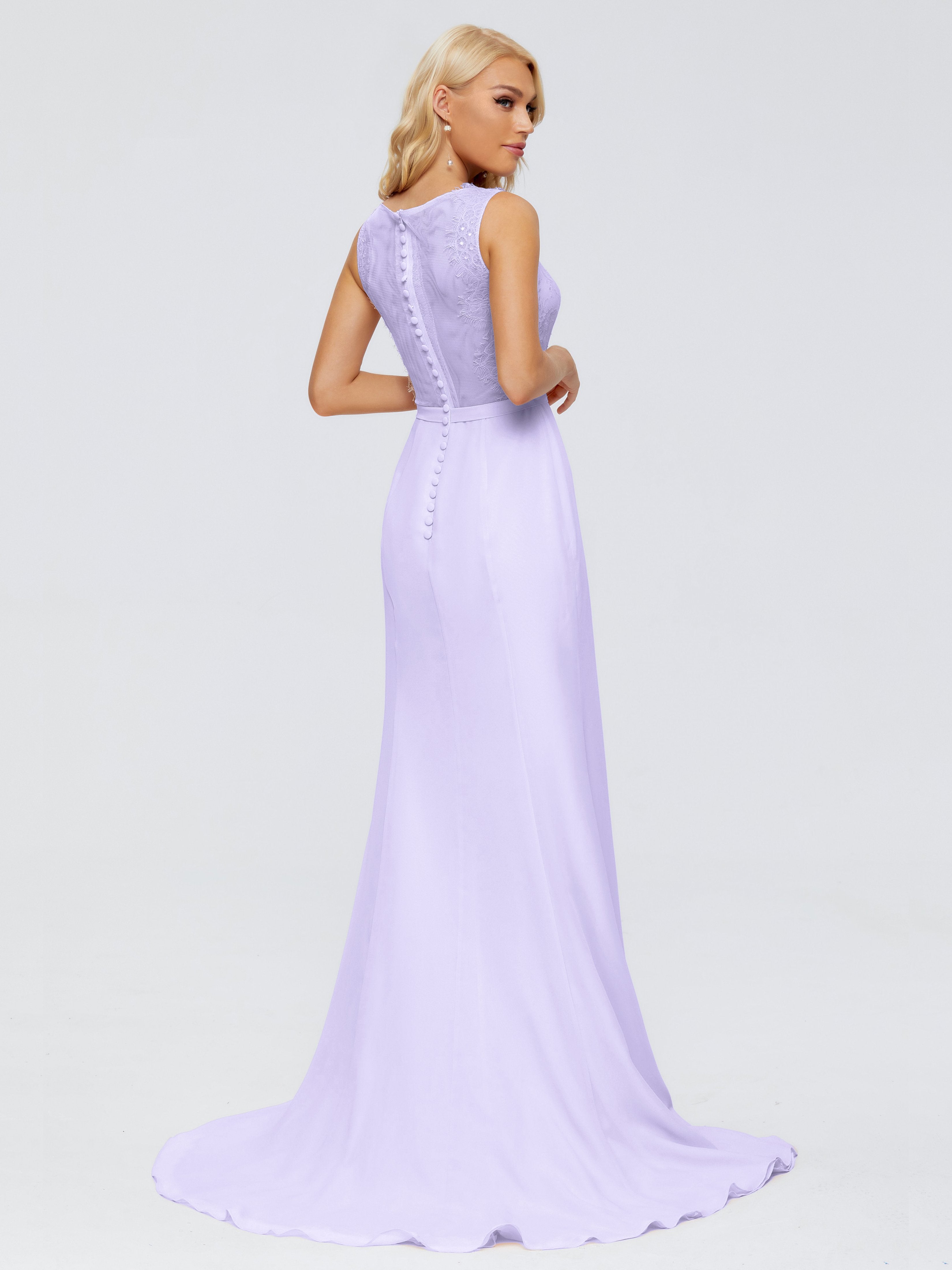 Alexis Hourglass V-Neck Lace Bridesmaid Dresses