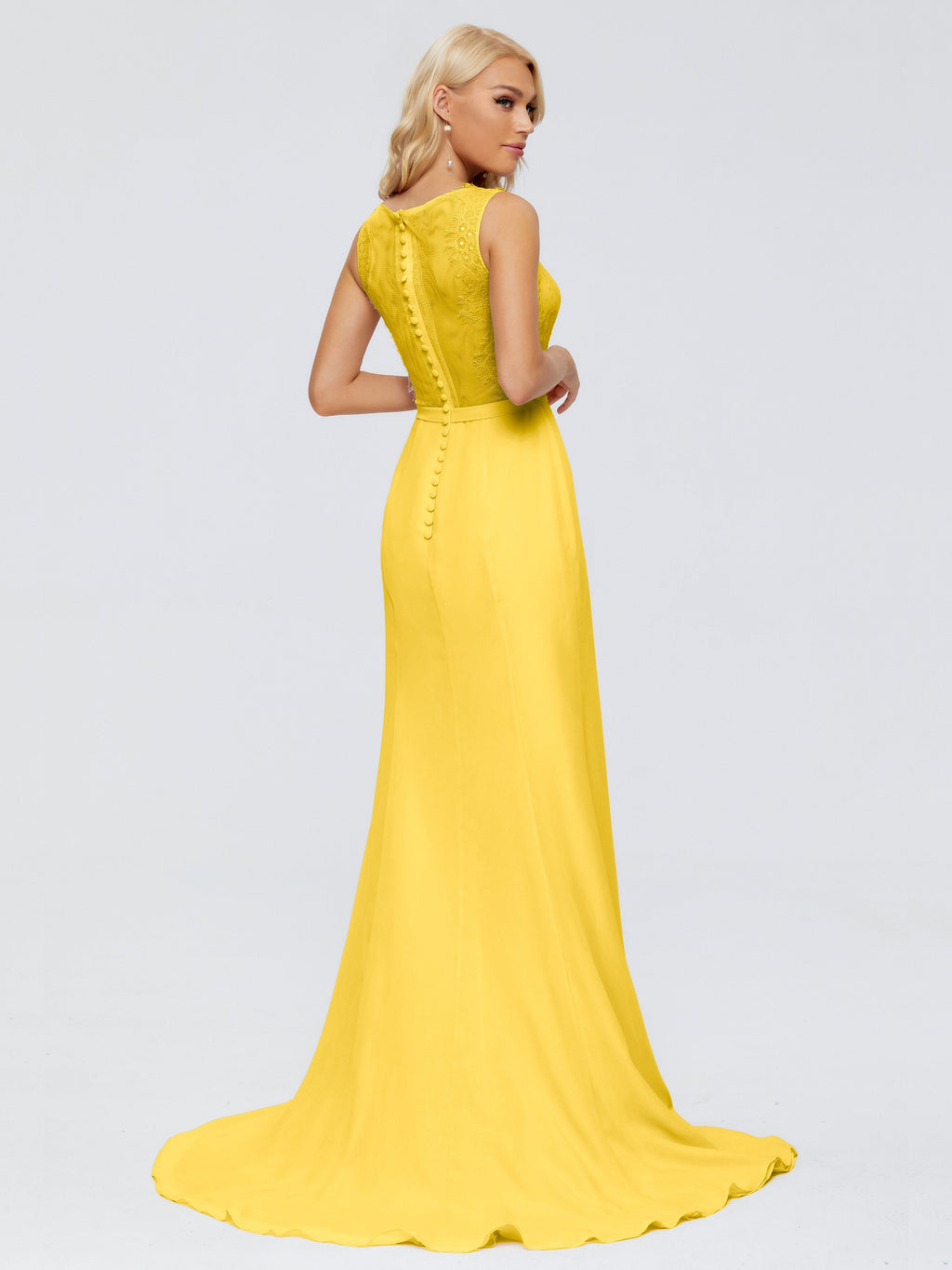 Alexis Hourglass V-Neck Lace Bridesmaid Dresses