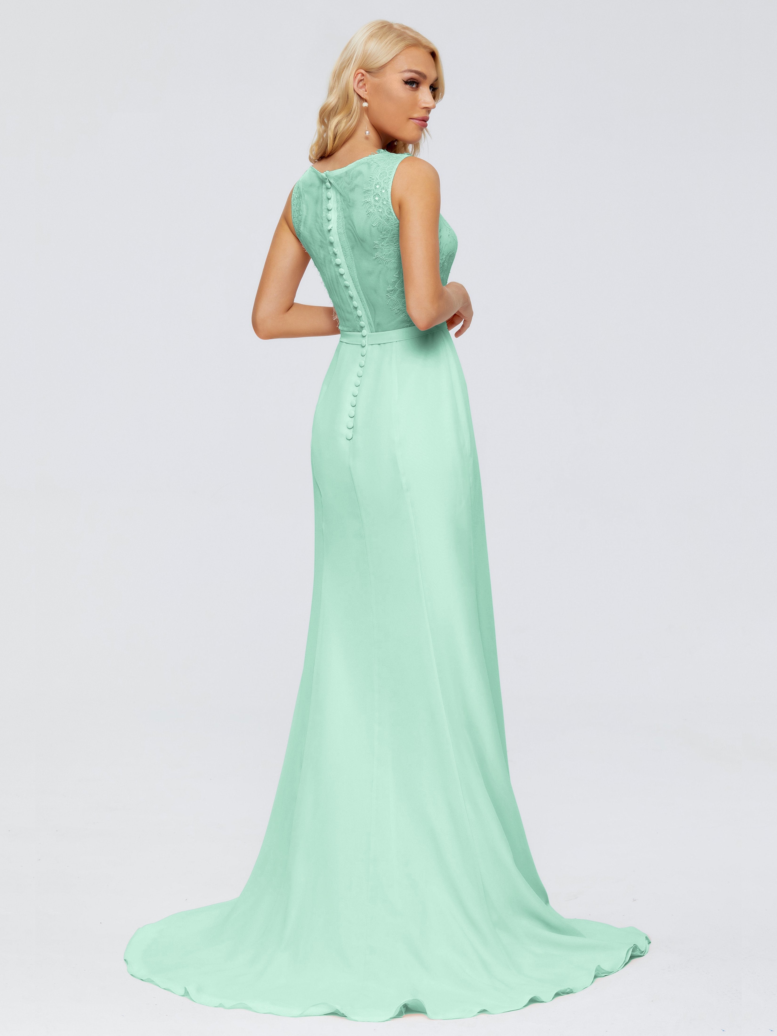 Alexis Hourglass V-Neck Lace Bridesmaid Dresses