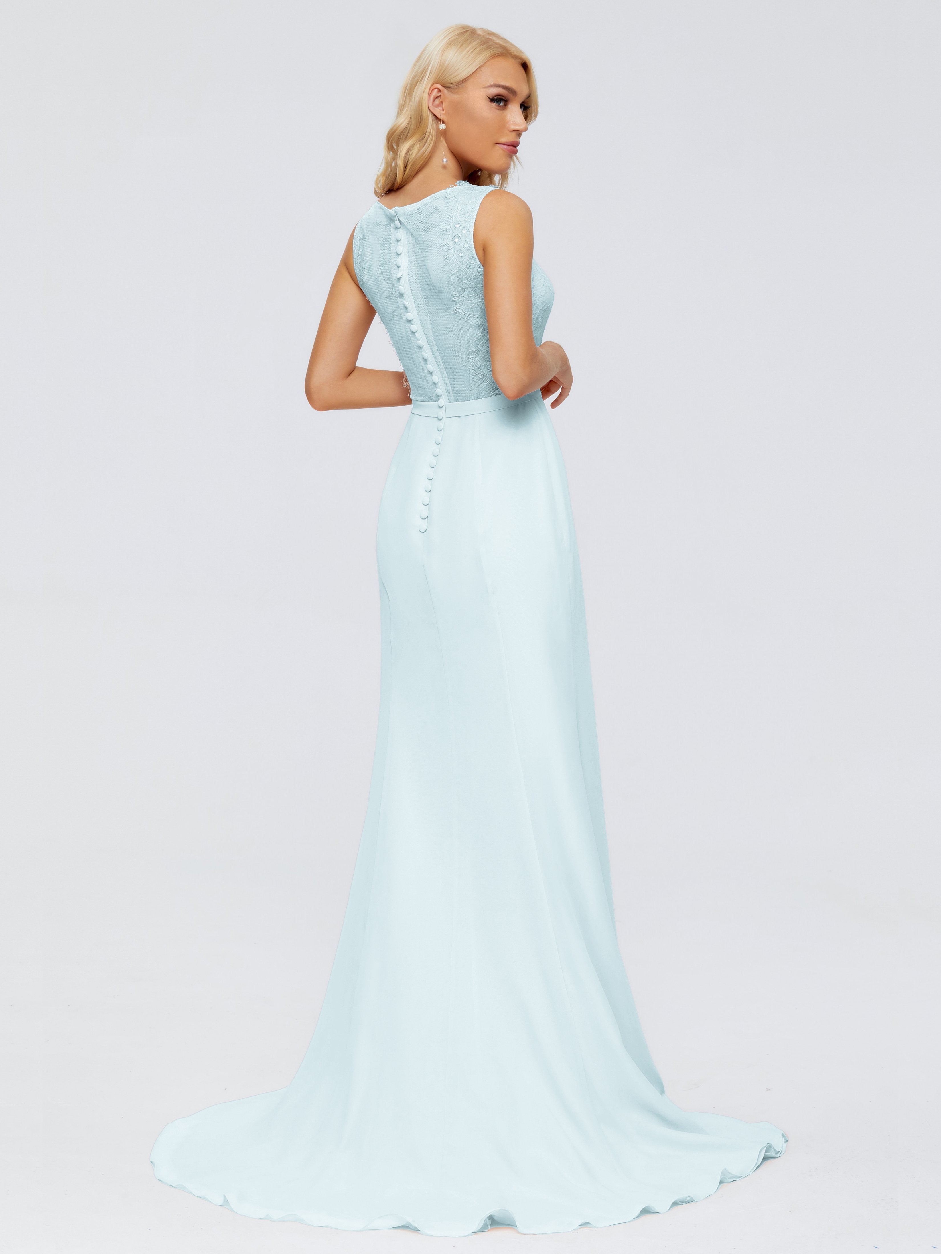 Alexis Hourglass V-Neck Lace Bridesmaid Dresses