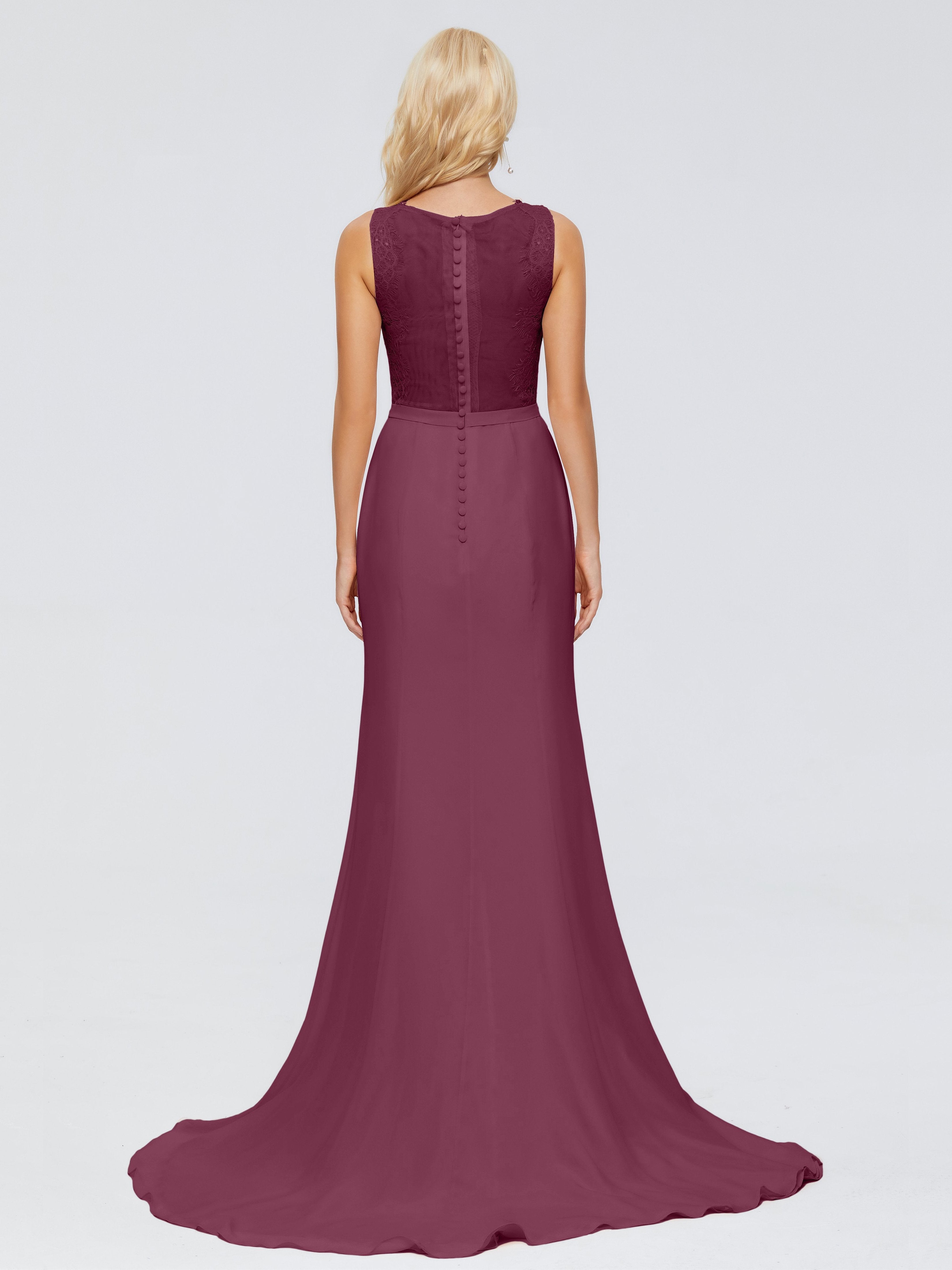 Alexis Hourglass V-Neck Lace Bridesmaid Dresses
