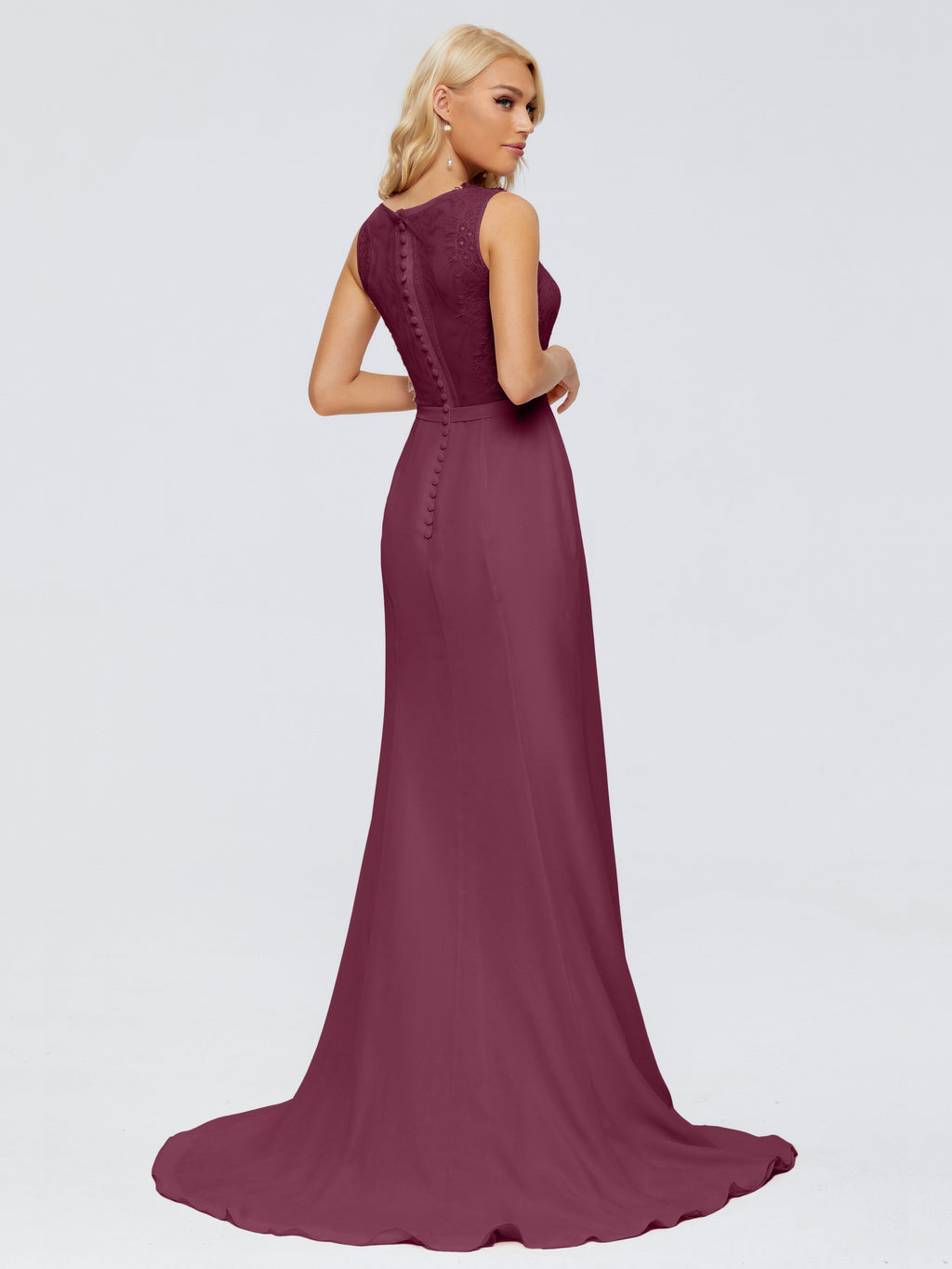 Alexis Hourglass V-Neck Lace Bridesmaid Dresses