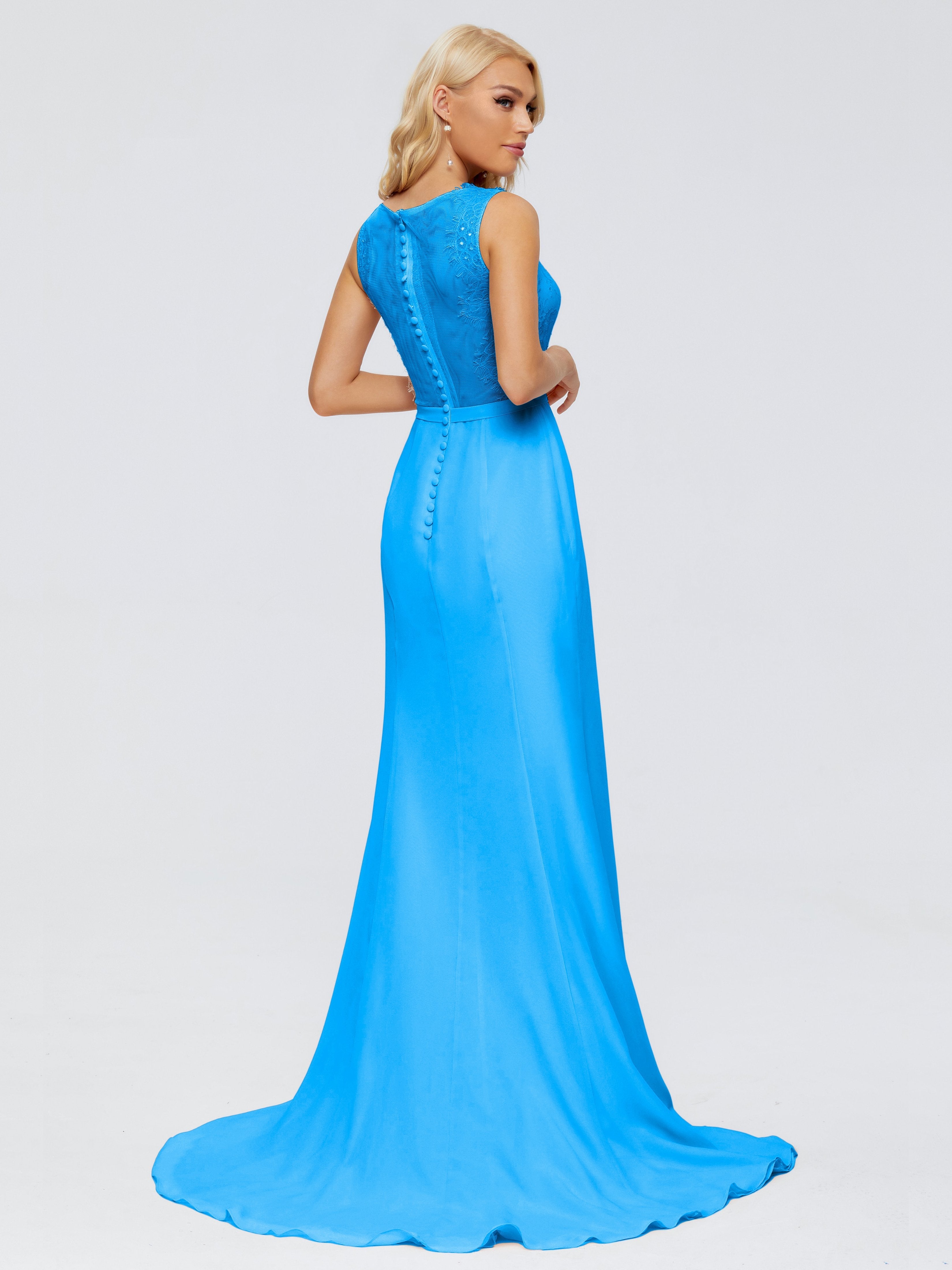 Alexis Hourglass V-Neck Lace Bridesmaid Dresses