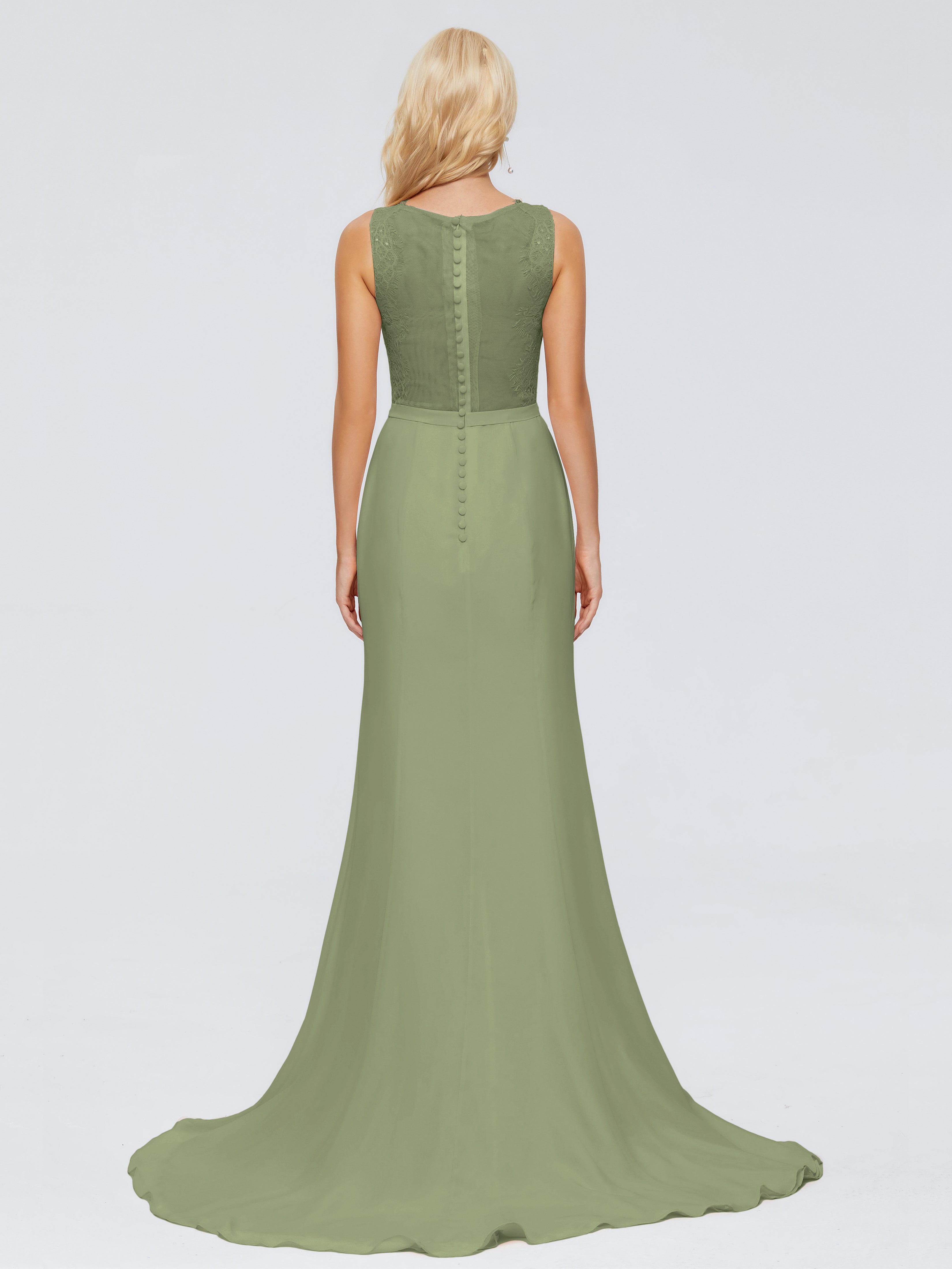 Alexis Hourglass V-Neck Lace Bridesmaid Dresses