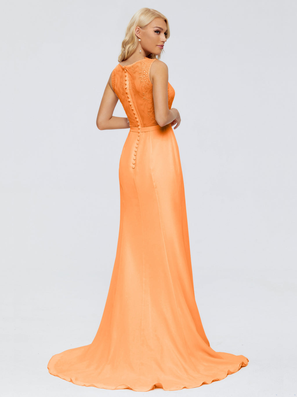 Alexis Hourglass V-Neck Lace Bridesmaid Dresses