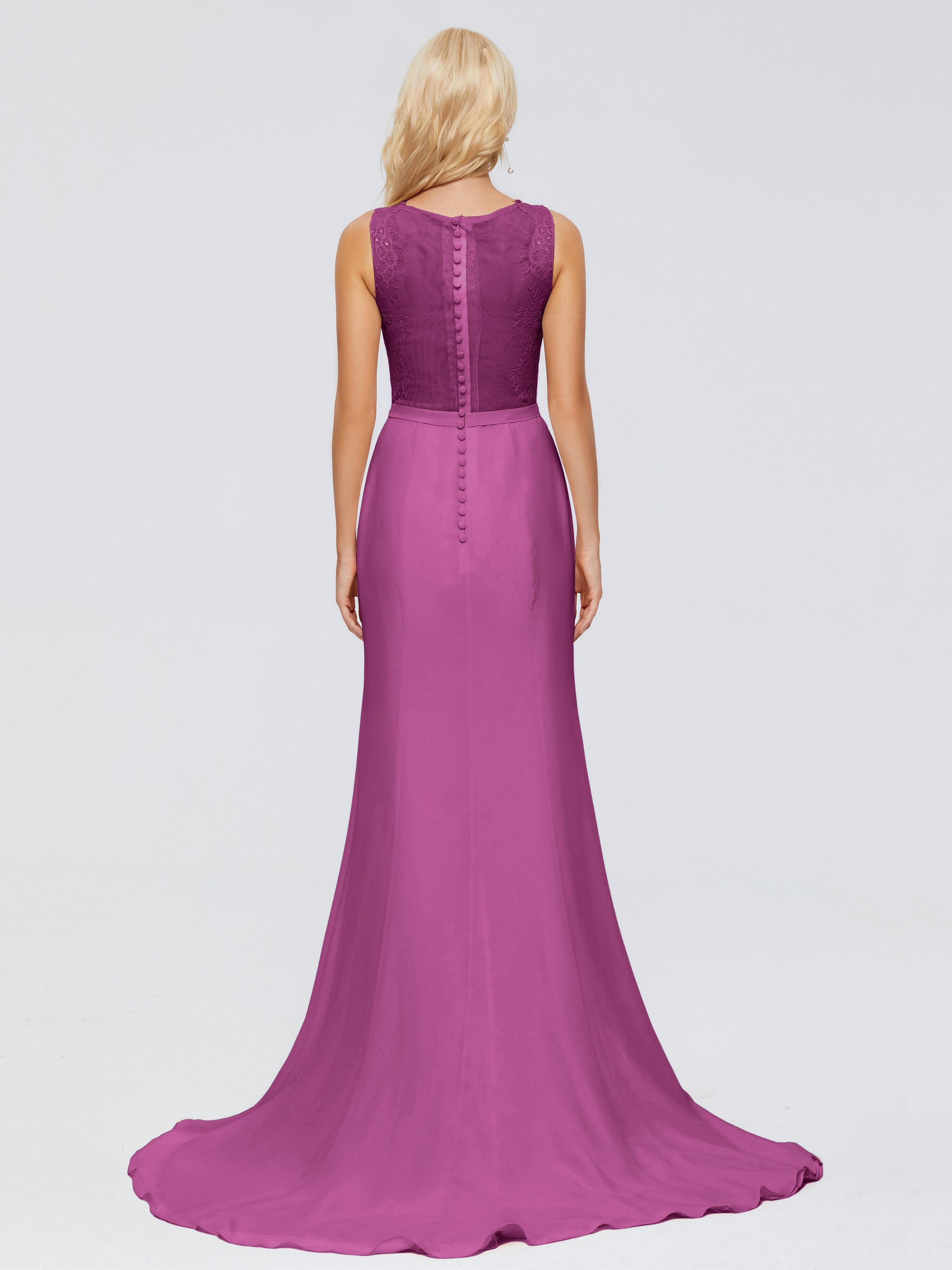 Alexis Hourglass V-Neck Lace Bridesmaid Dresses