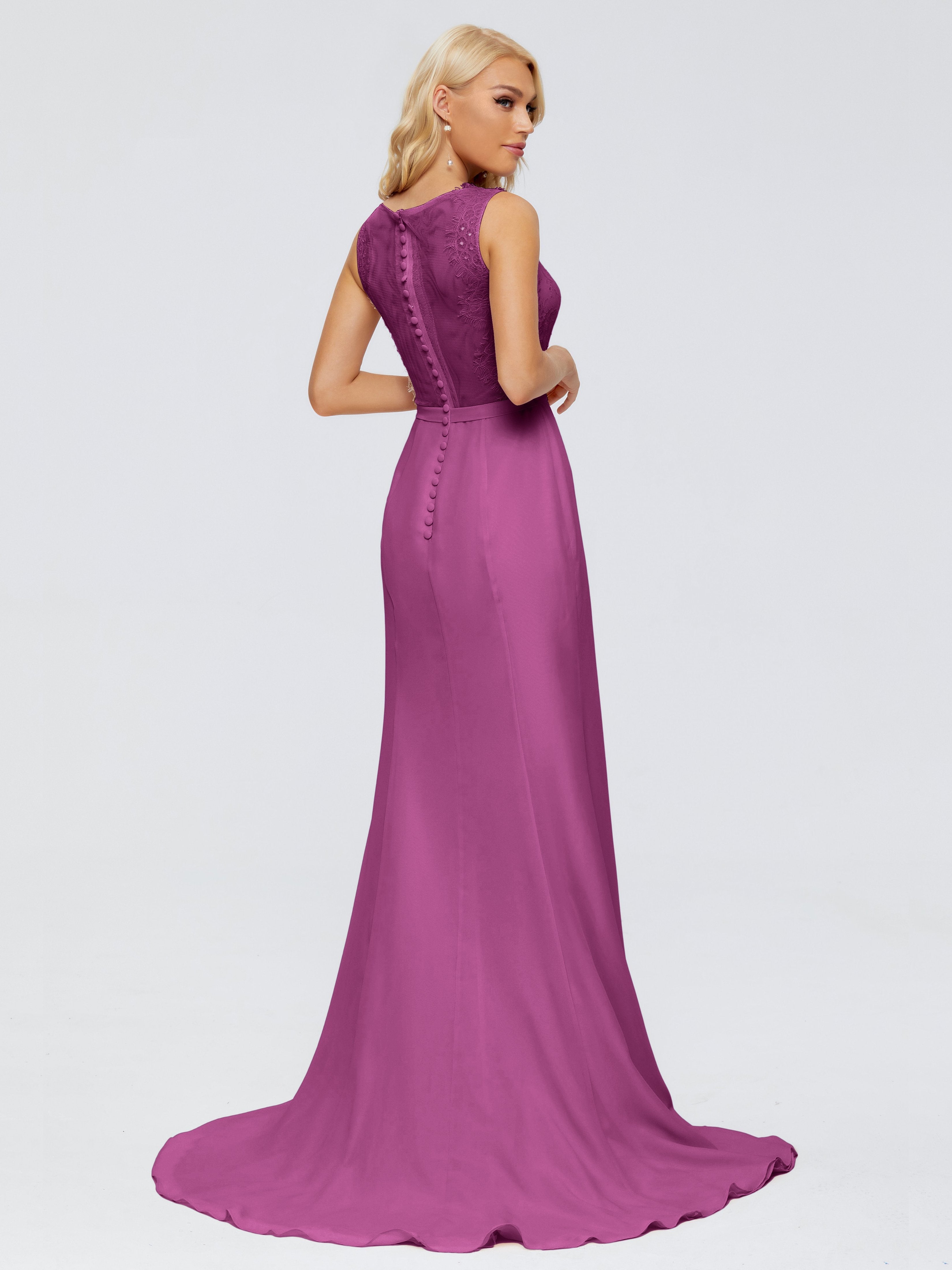 Alexis Hourglass V-Neck Lace Bridesmaid Dresses