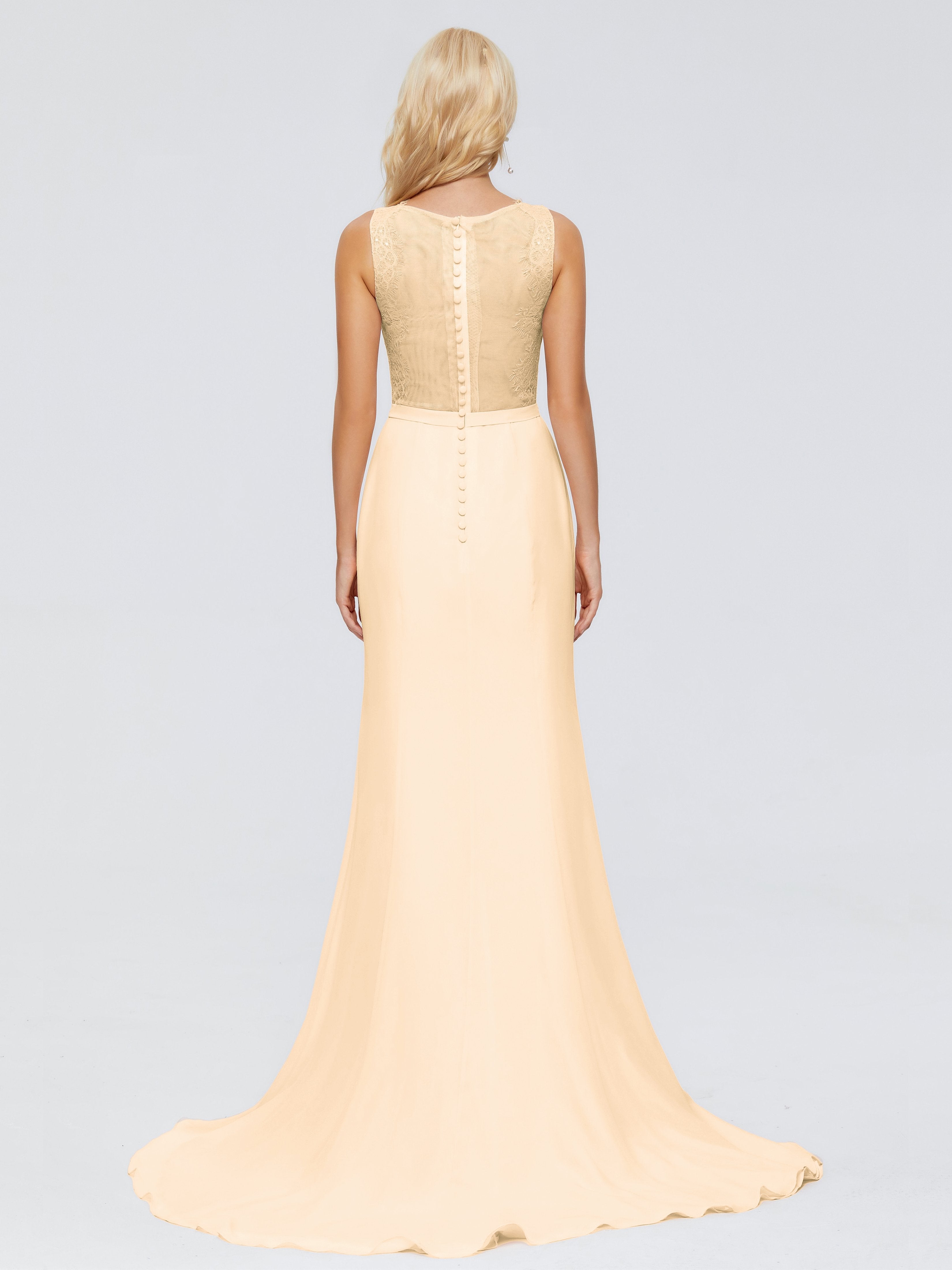Alexis Hourglass V-Neck Lace Bridesmaid Dresses