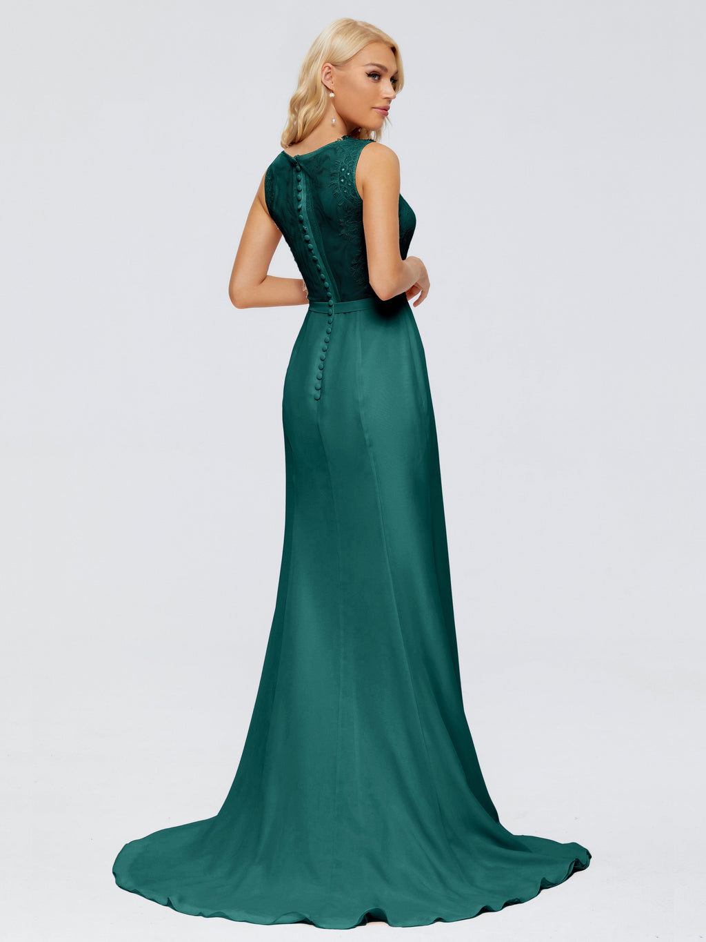 Alexis Hourglass V-Neck Lace Bridesmaid Dresses