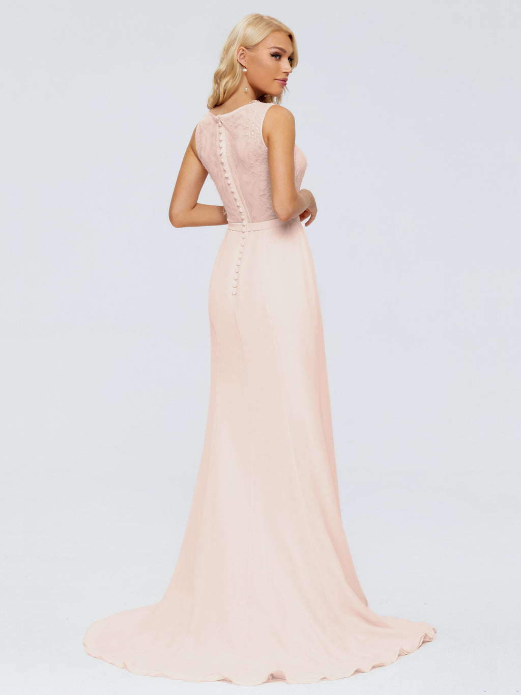 Alexis Hourglass V-Neck Lace Bridesmaid Dresses