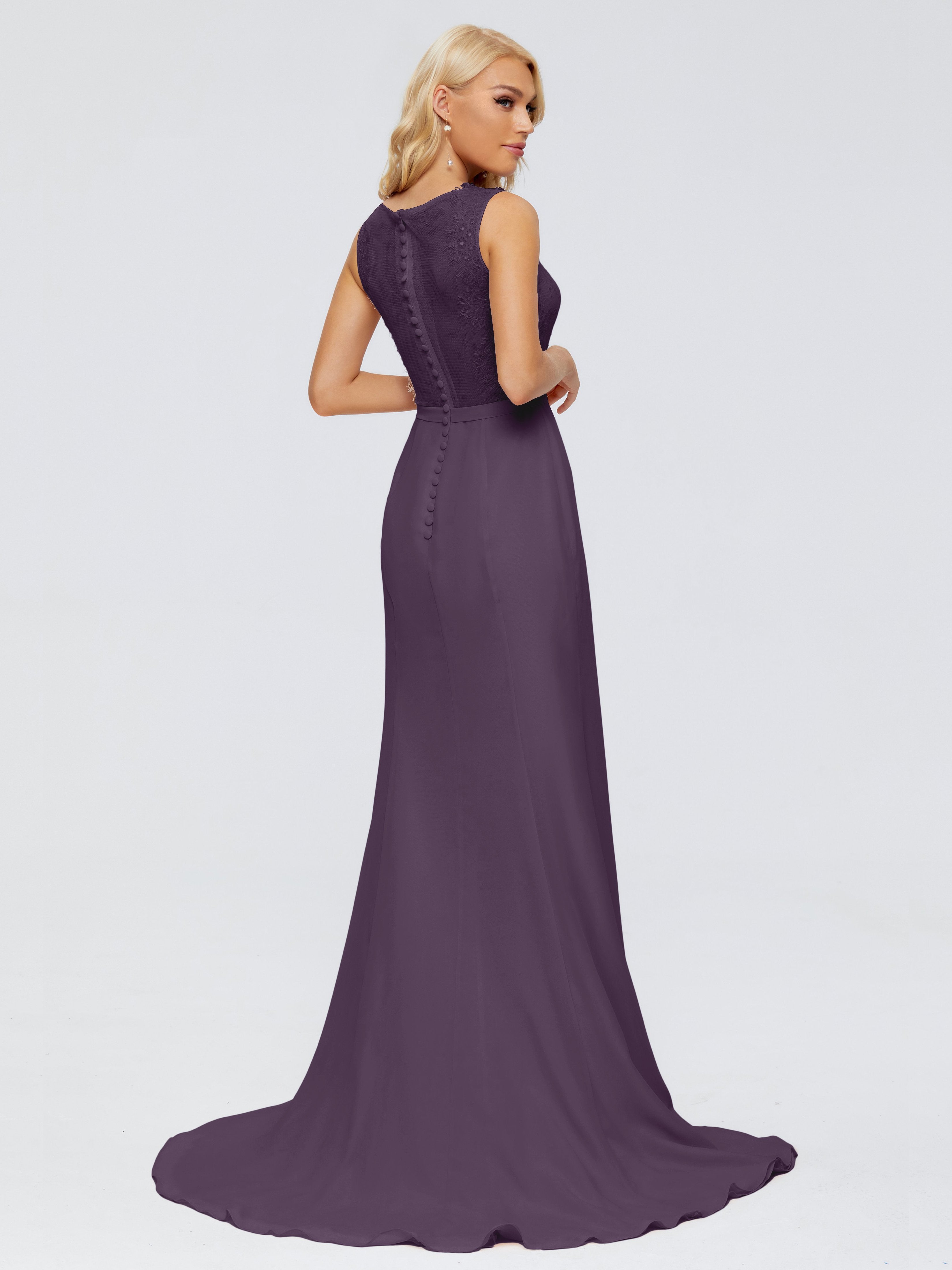 Alexis Hourglass V-Neck Lace Bridesmaid Dresses