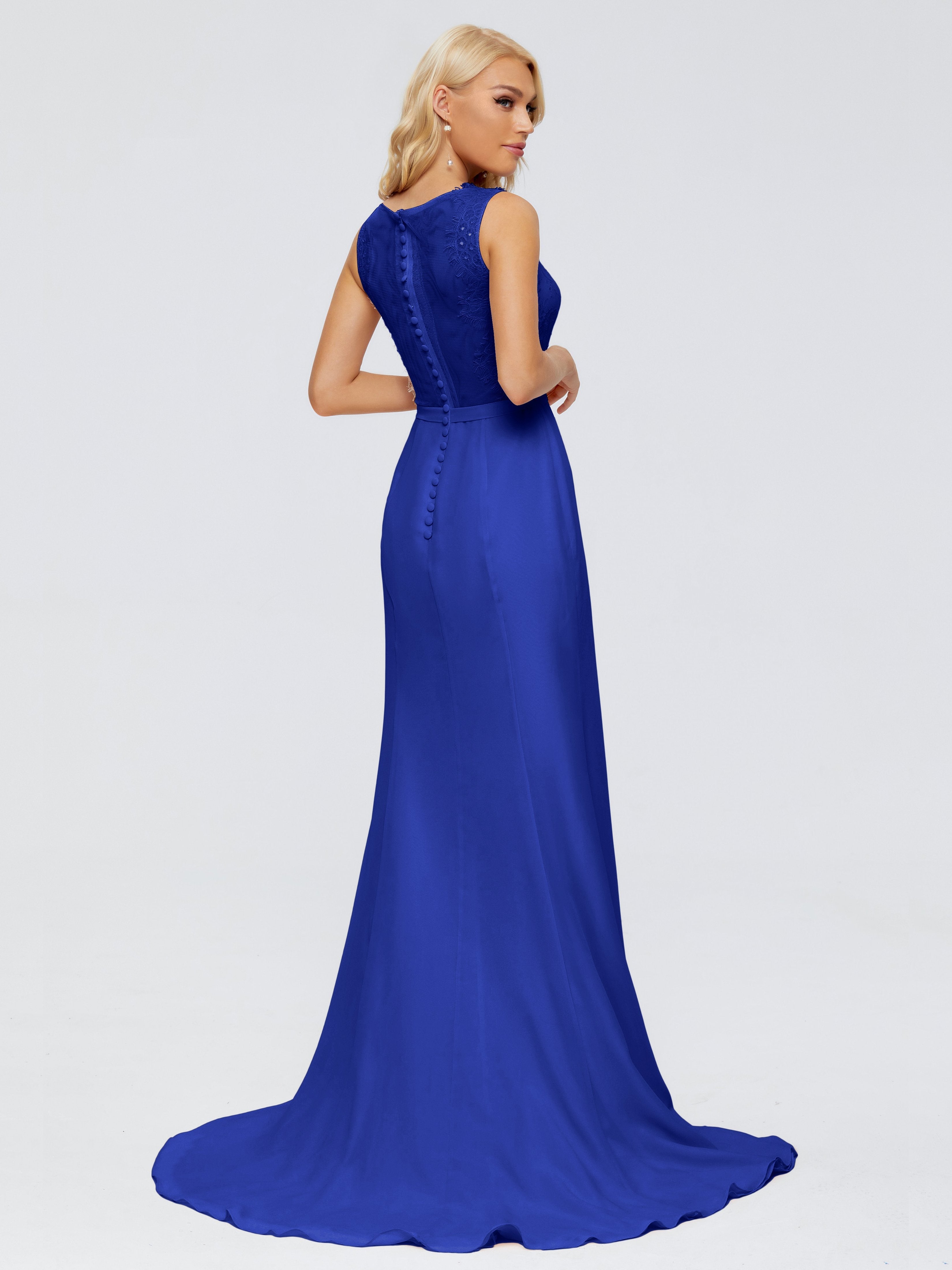 Alexis Hourglass V-Neck Lace Bridesmaid Dresses