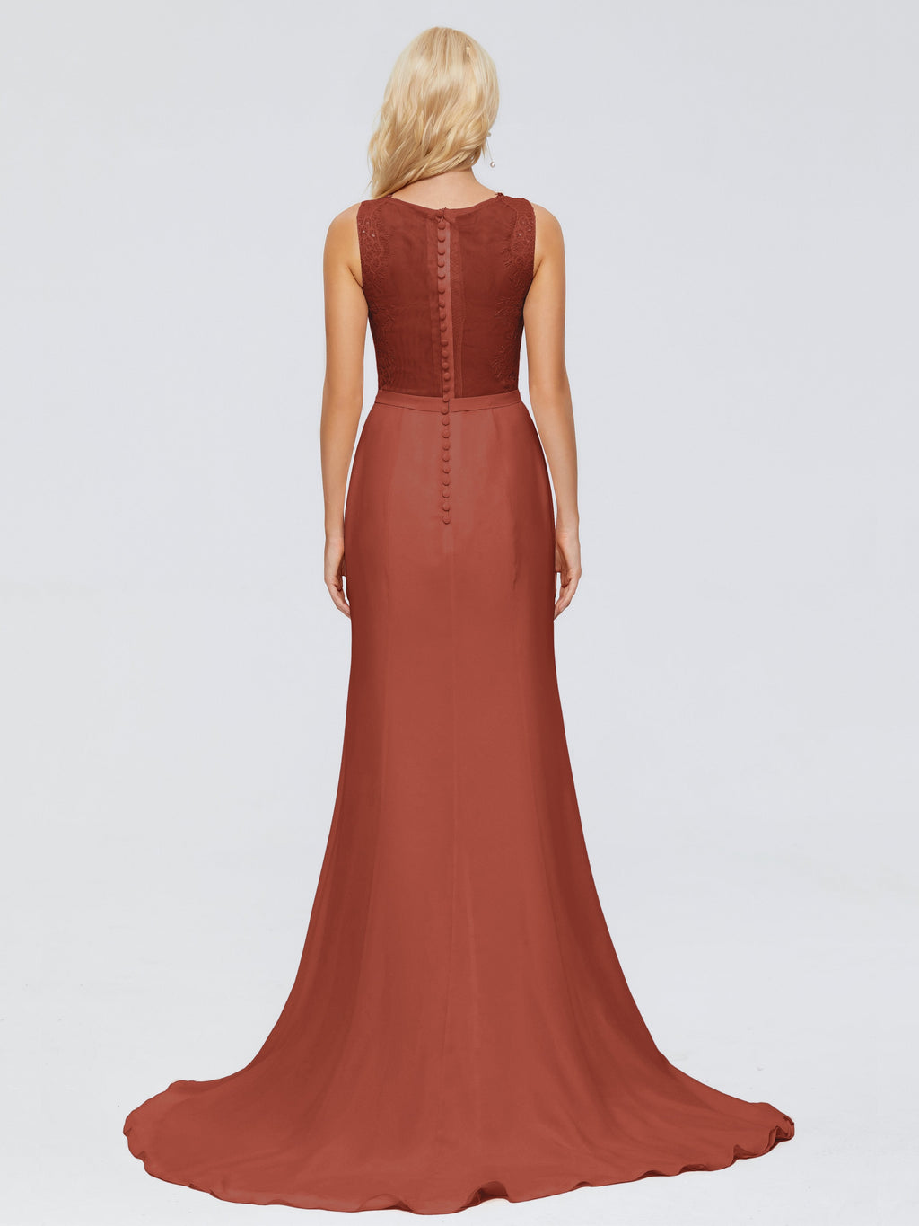Alexis Hourglass V-Neck Lace Bridesmaid Dresses