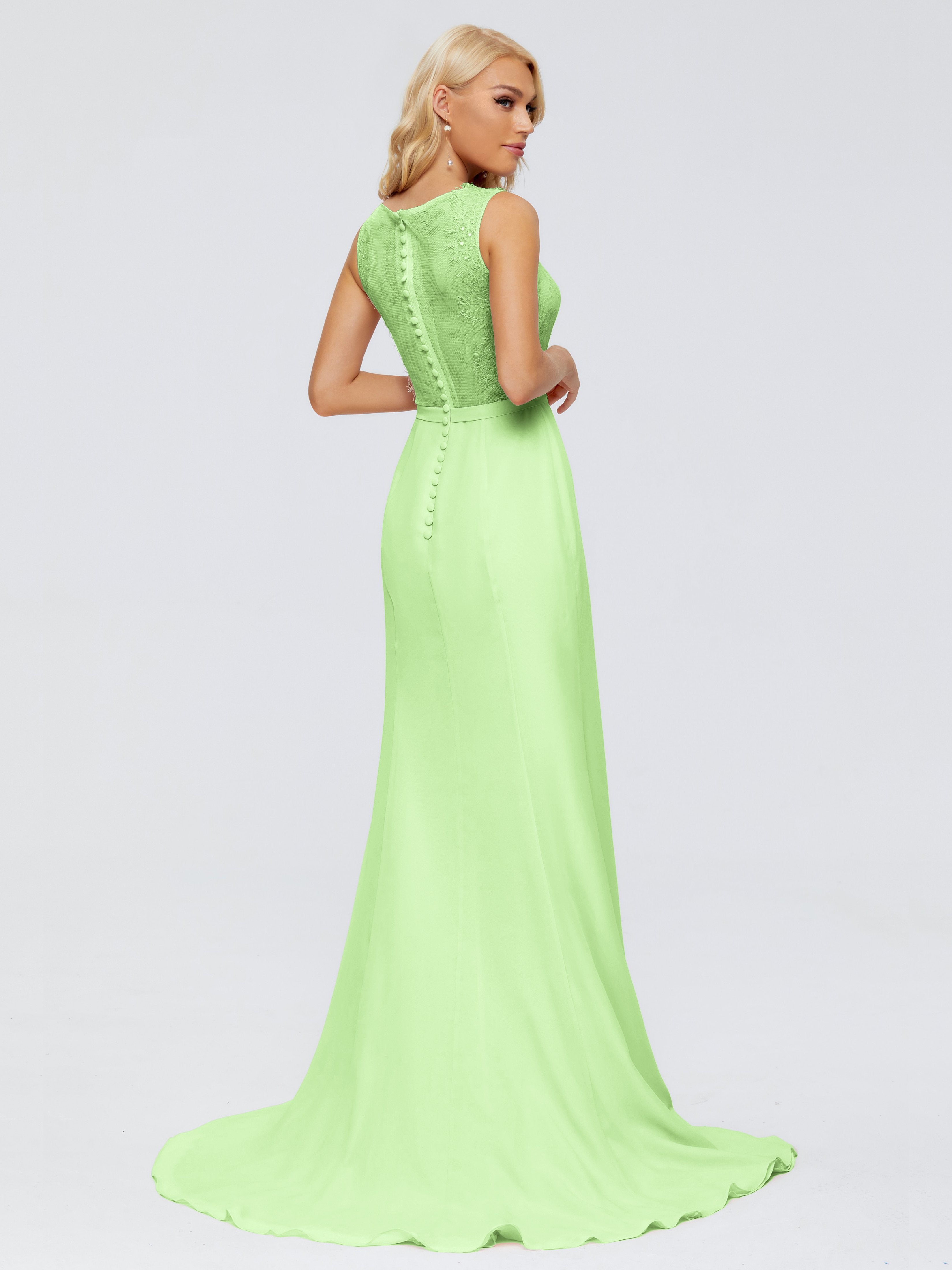Alexis Hourglass V-Neck Lace Bridesmaid Dresses