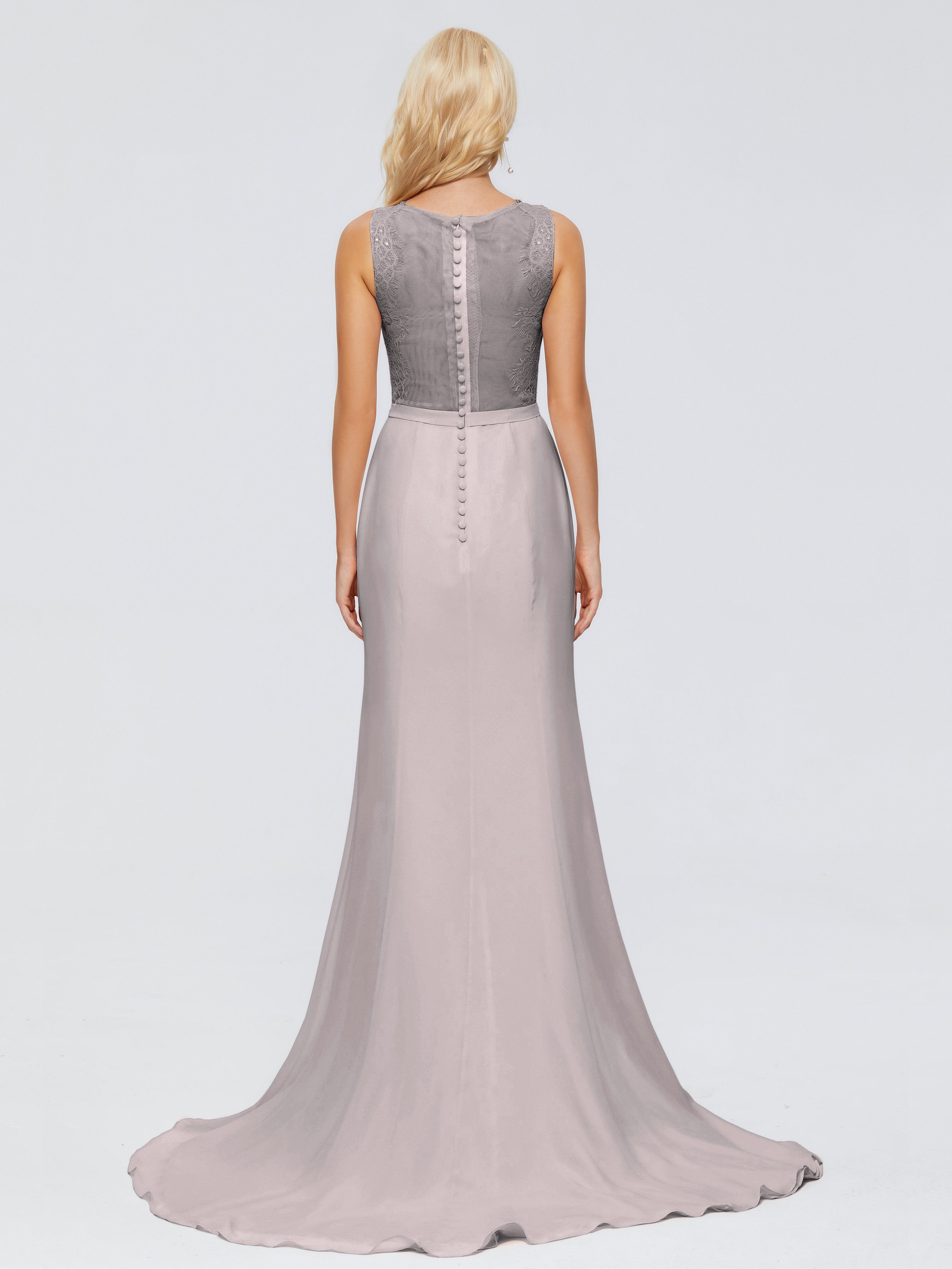 Alexis Hourglass V-Neck Lace Bridesmaid Dresses